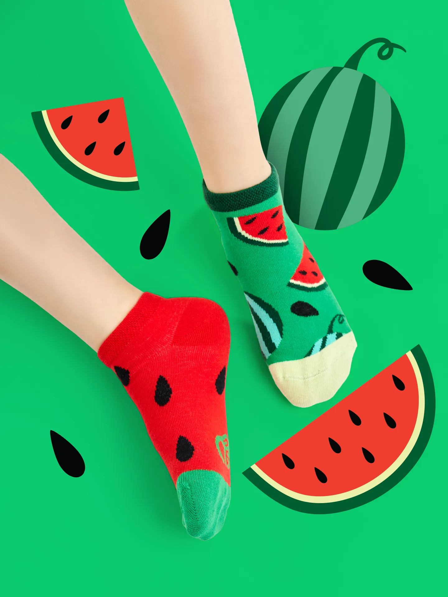 Lustige Knöchelsocken für Kinder Wassermelonensaison - Image 4