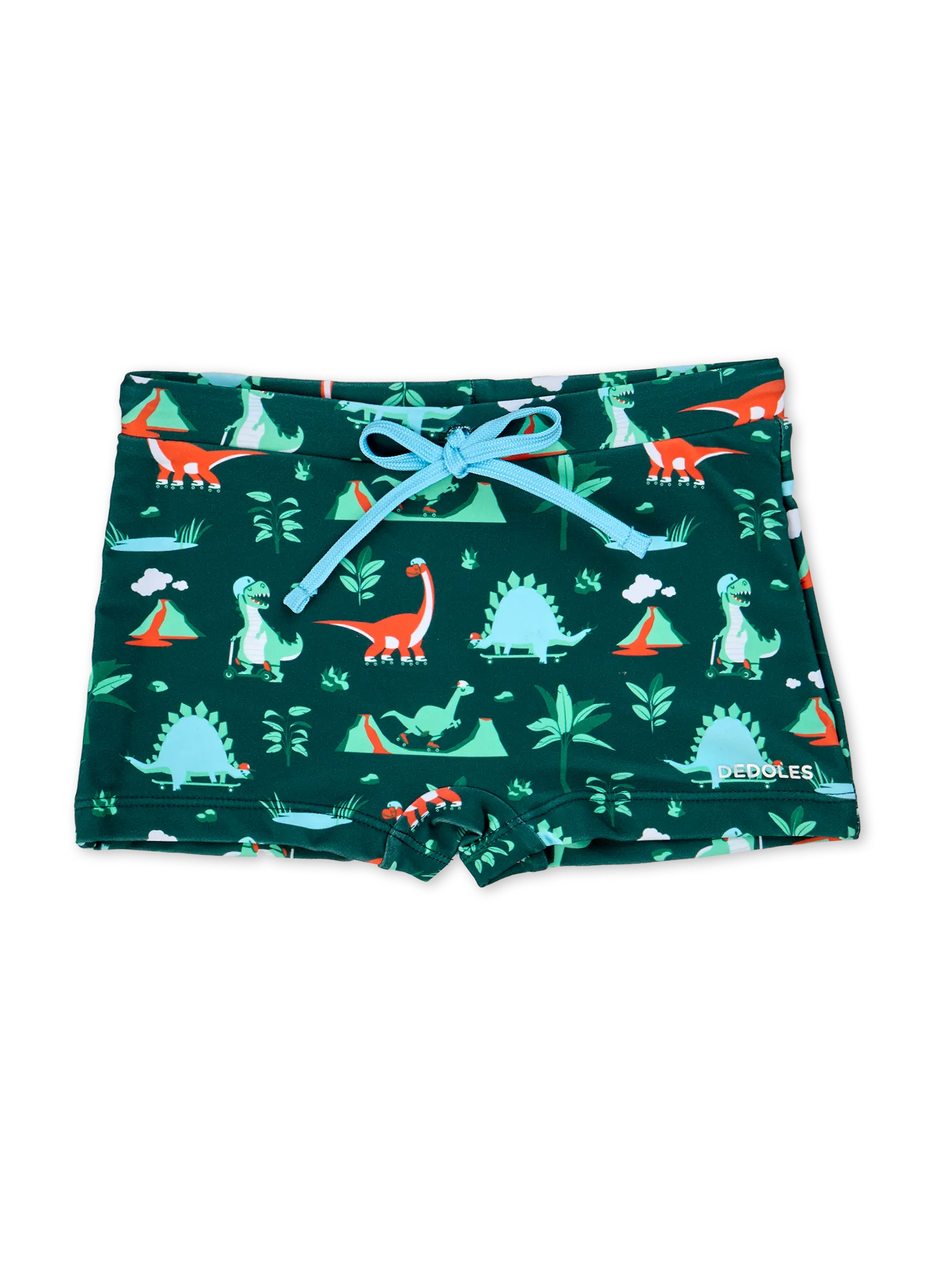 Lustige elastische Badeshorts für Kinder Dino-Skatepark