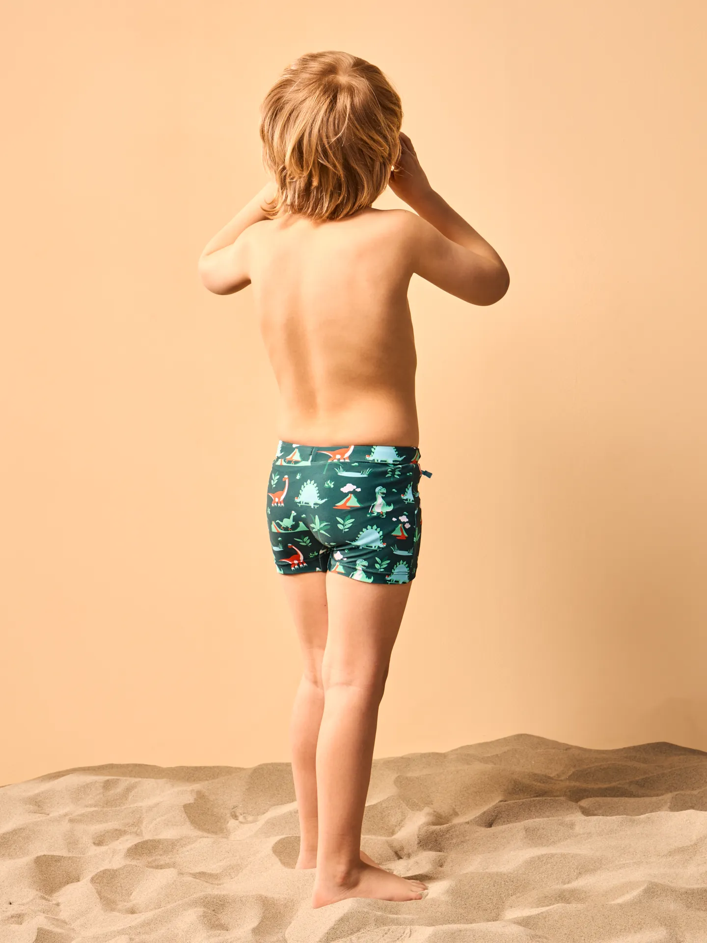 Lustige elastische Badeshorts für Kinder Dino-Skatepark - Image 2