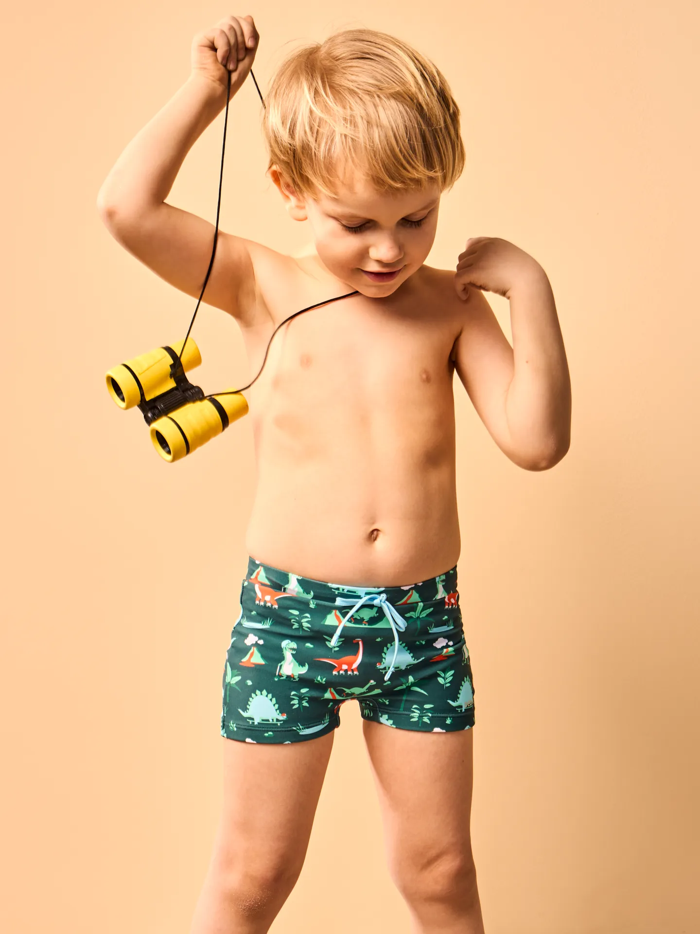 Lustige elastische Badeshorts für Kinder Dino-Skatepark - Image 4
