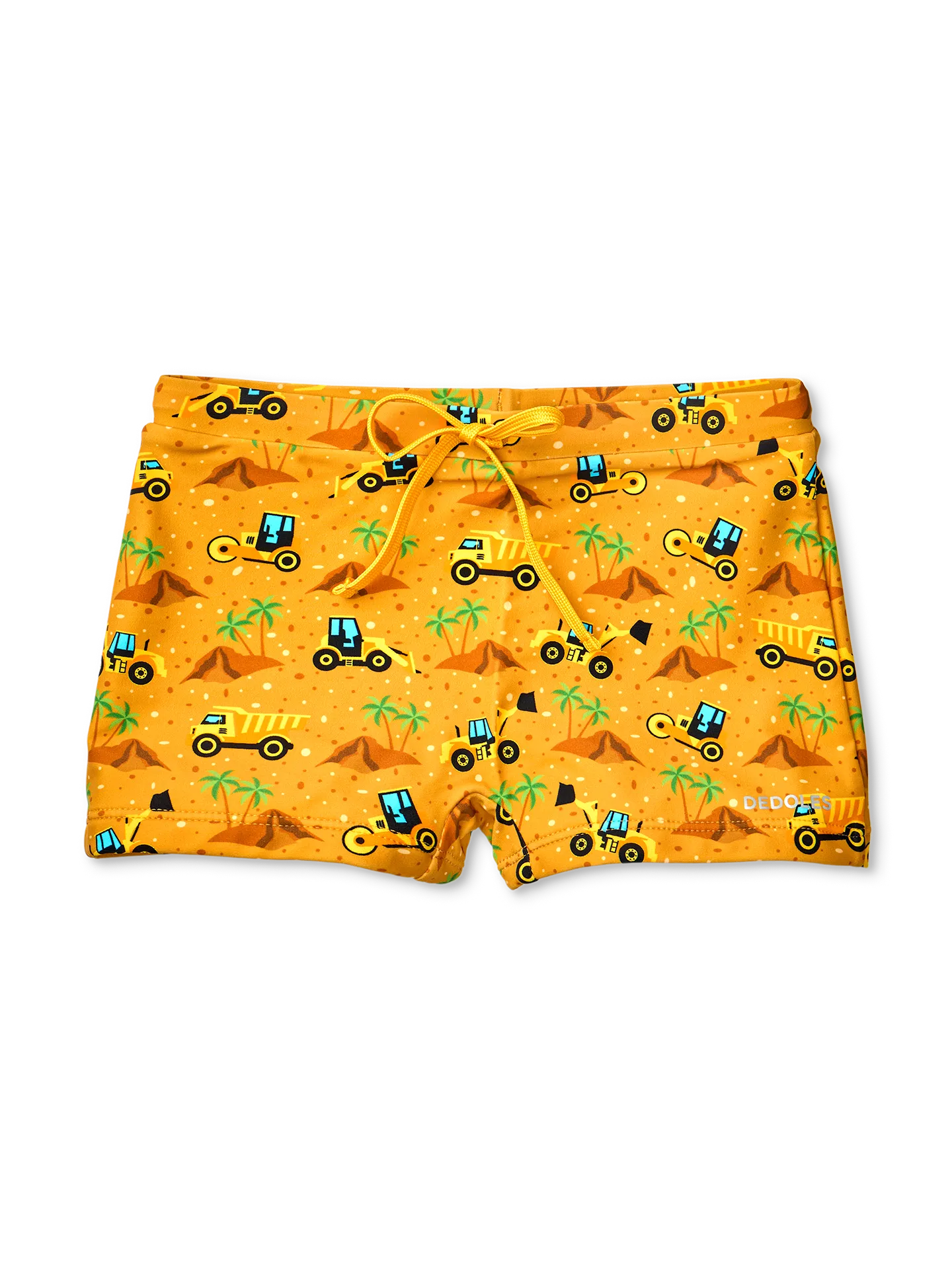 Lustige elastische Badeshorts für Kinder Bagger am Strand