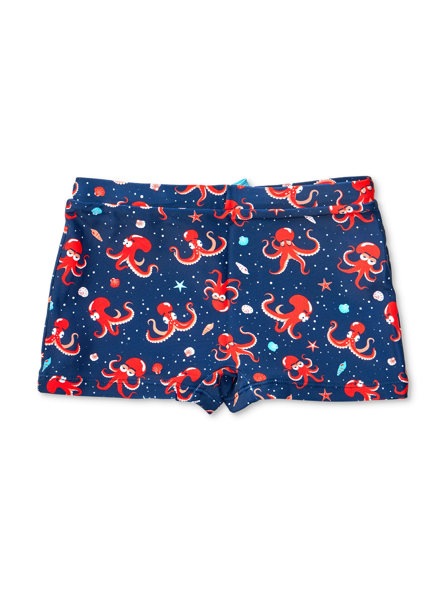 Lustige elastische Badeshorts für Kinder Roter Oktopus - Image 2