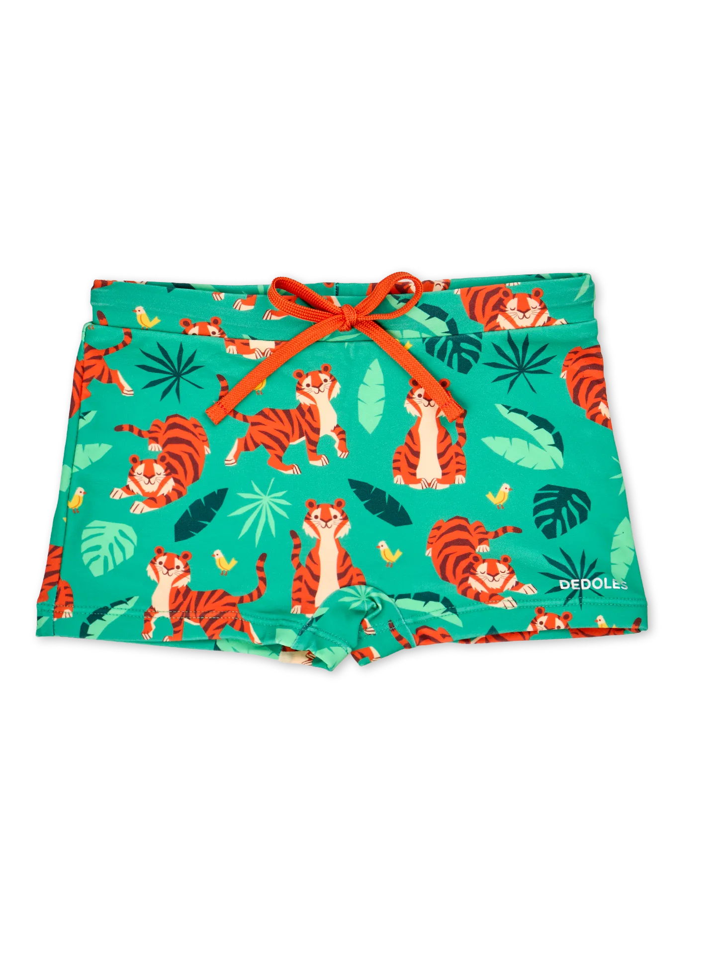 Lustige elastische Badeshorts für Kinder Tiger im Dschungel