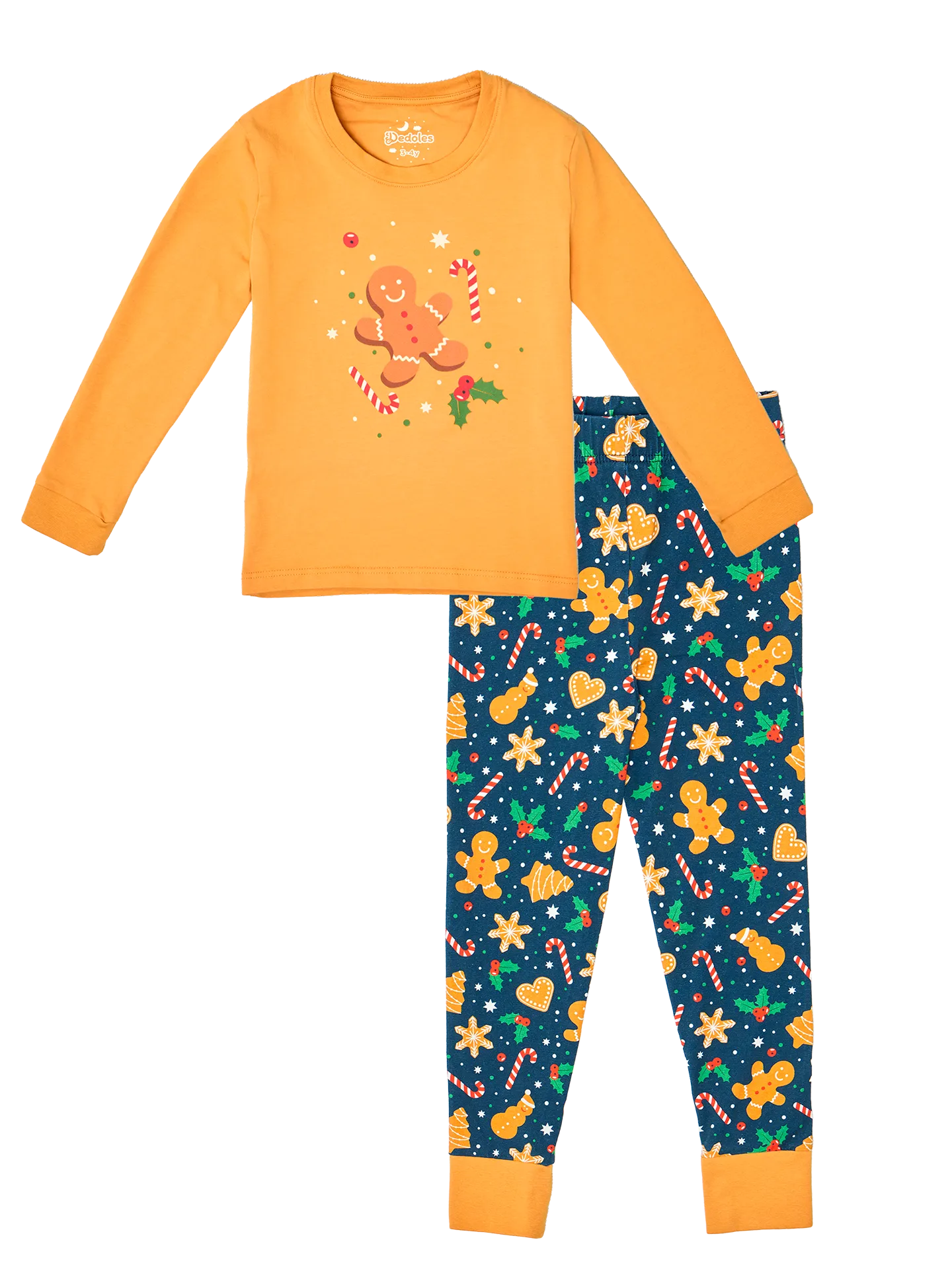 Lustiger Pyjama für Kinder Lebkuchen & Süßigkeiten