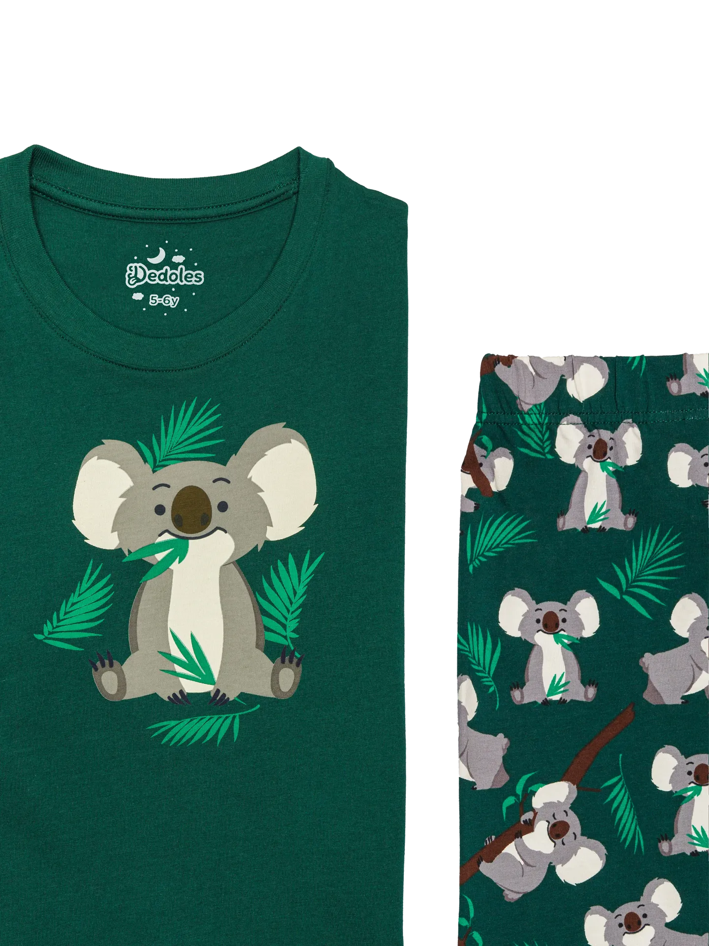 Lustiger Pyjama für Kinder Koala und Blätter - Image 2