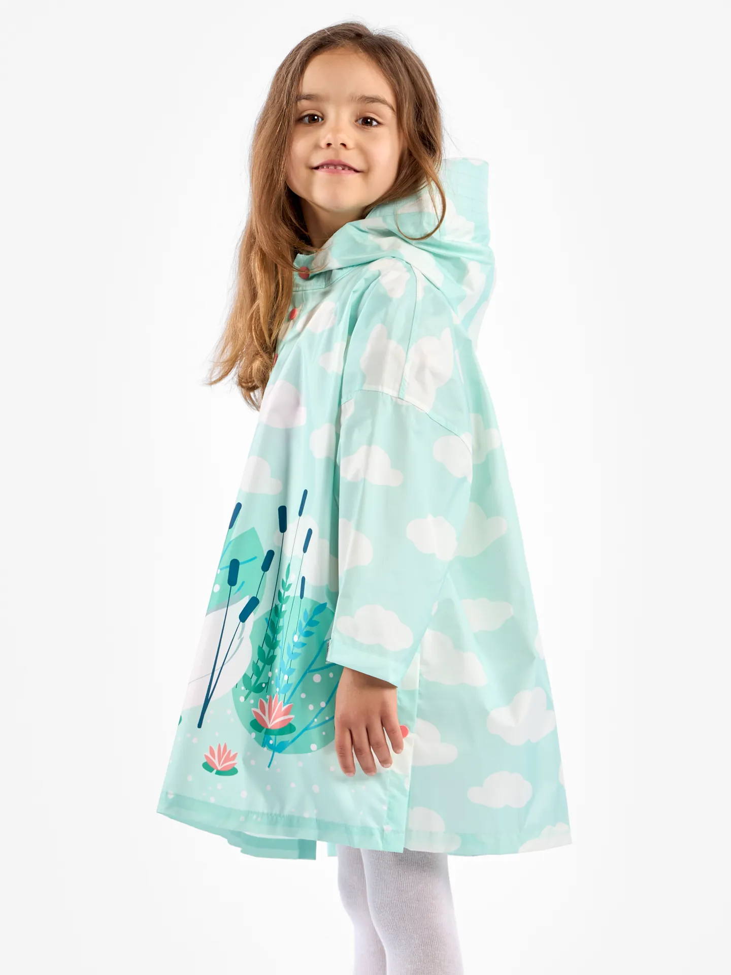 Lustiger Regenmantel für Kinder Schwimmender Schwan - Image 5