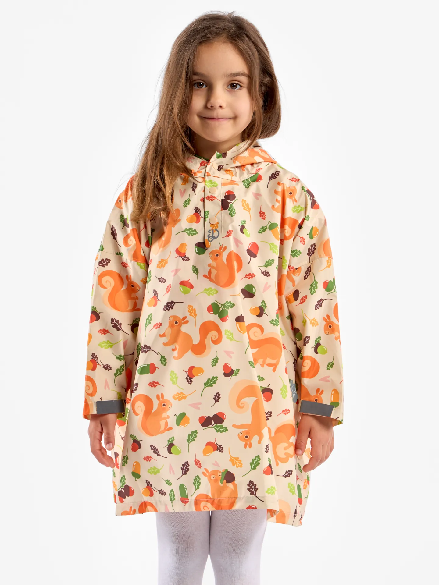Lustiger Regenmantel für Kinder Eichhörnchen und Nüsse - Image 5