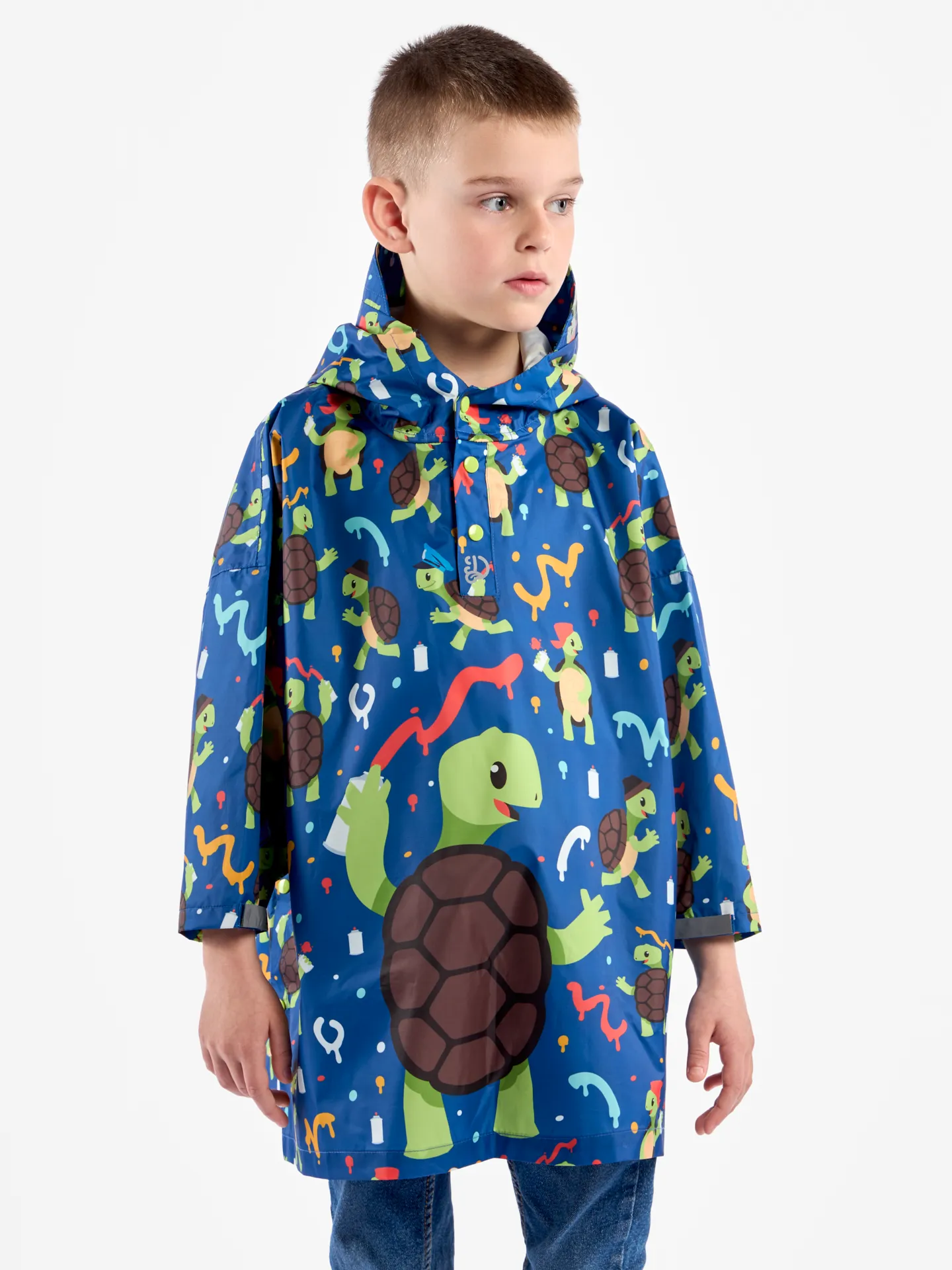 Lustiger Regenmantel für Kinder Schildkröte die Künstlerin - Image 5