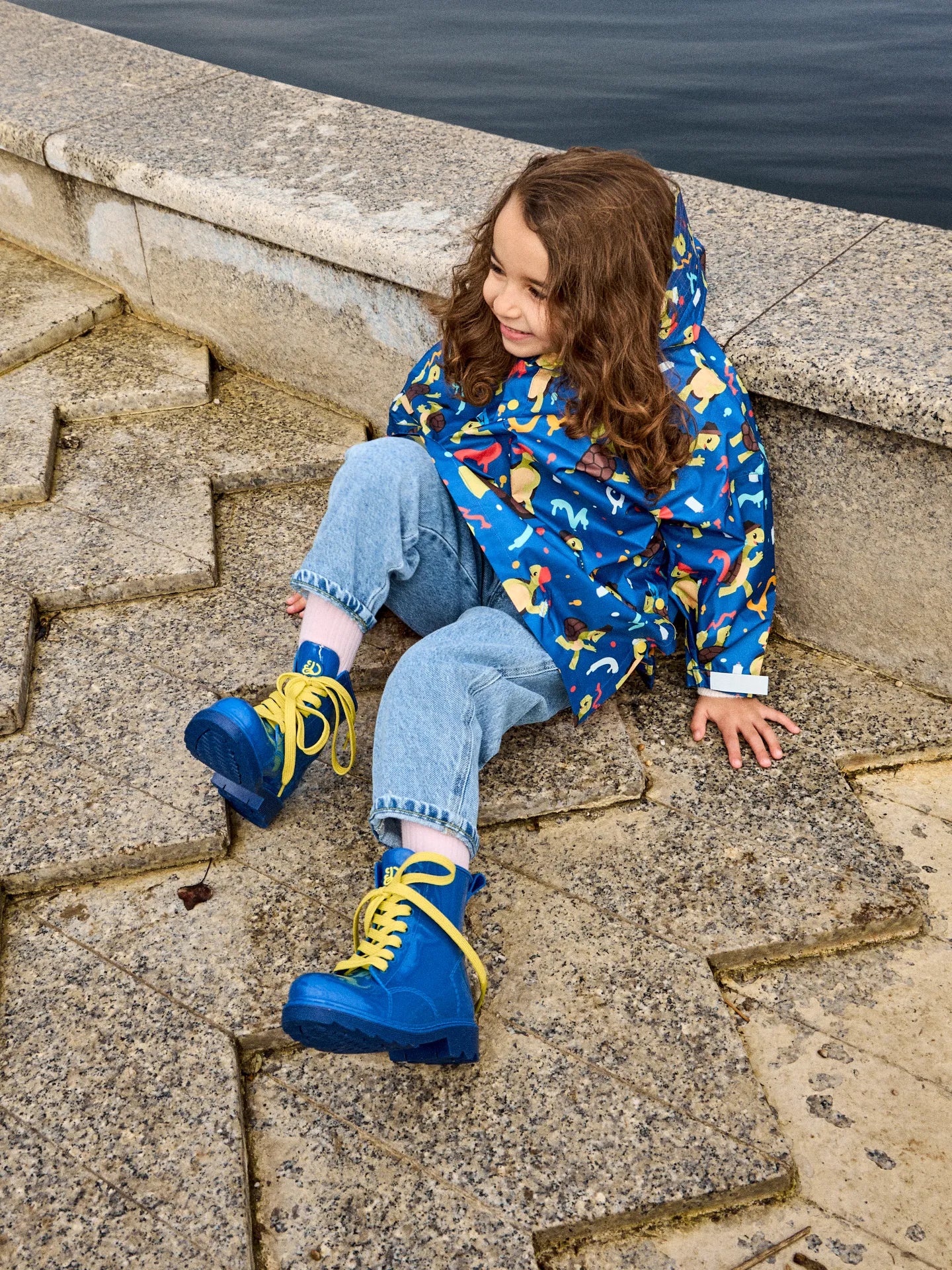 Lustiger Regenmantel für Kinder Schildkröte die Künstlerin - Image 8