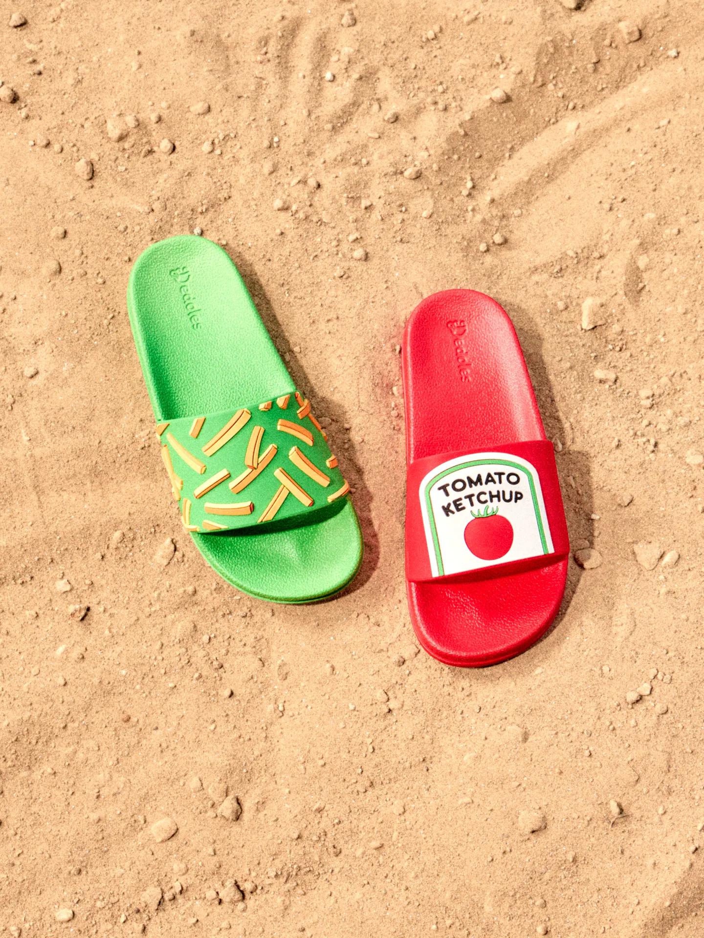 Lustige Pantoletten für Kinder Pommes mit Ketchup - Image 2