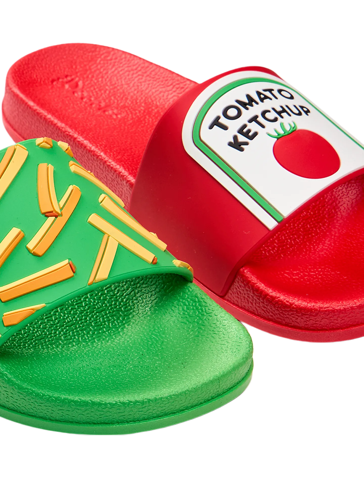 Lustige Pantoletten für Kinder Pommes mit Ketchup - Image 3
