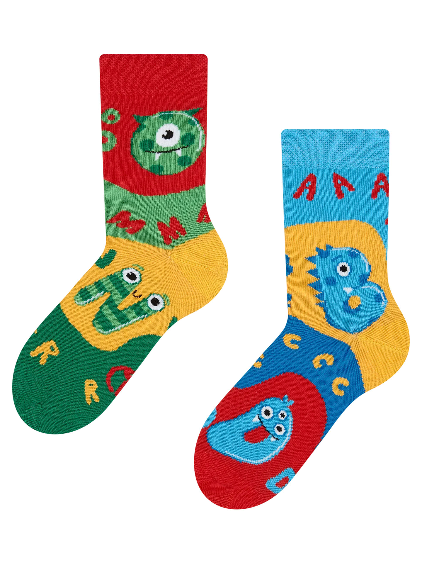 Lustige Kindersocken Erste Buchstaben