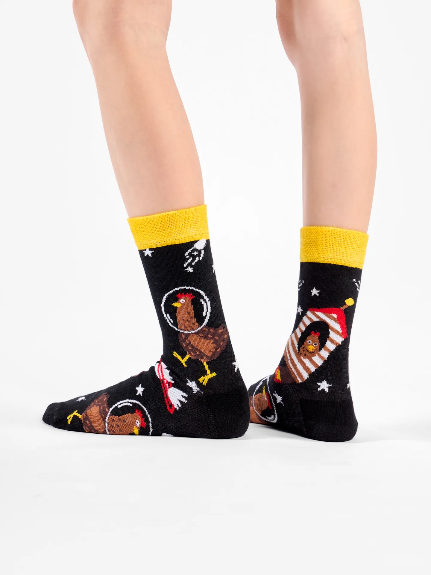 Lustige Kindersocken Hühner-Astronaut - Image 2