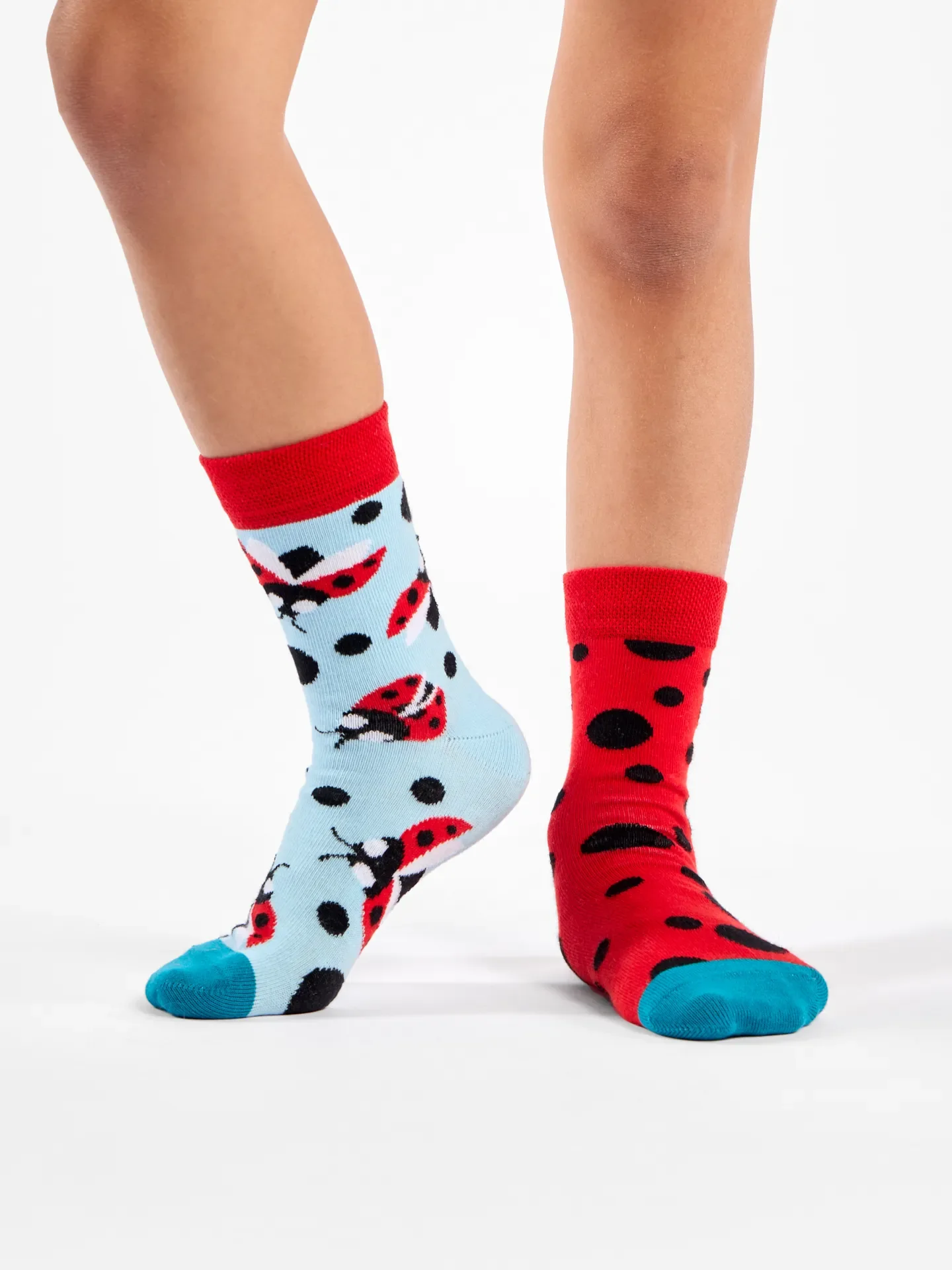 Lustige Kindersocken Marienkäfer und Punkte - Image 2