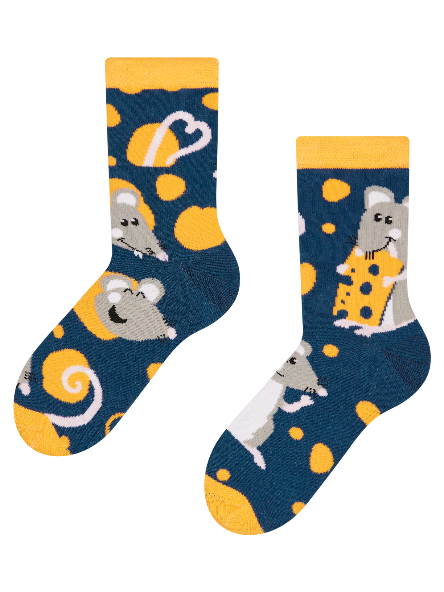 Lustige Kindersocken Maus und Käse