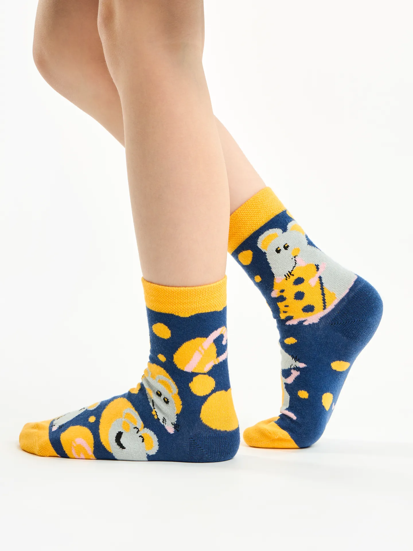 Lustige Kindersocken Maus und Käse - Image 3