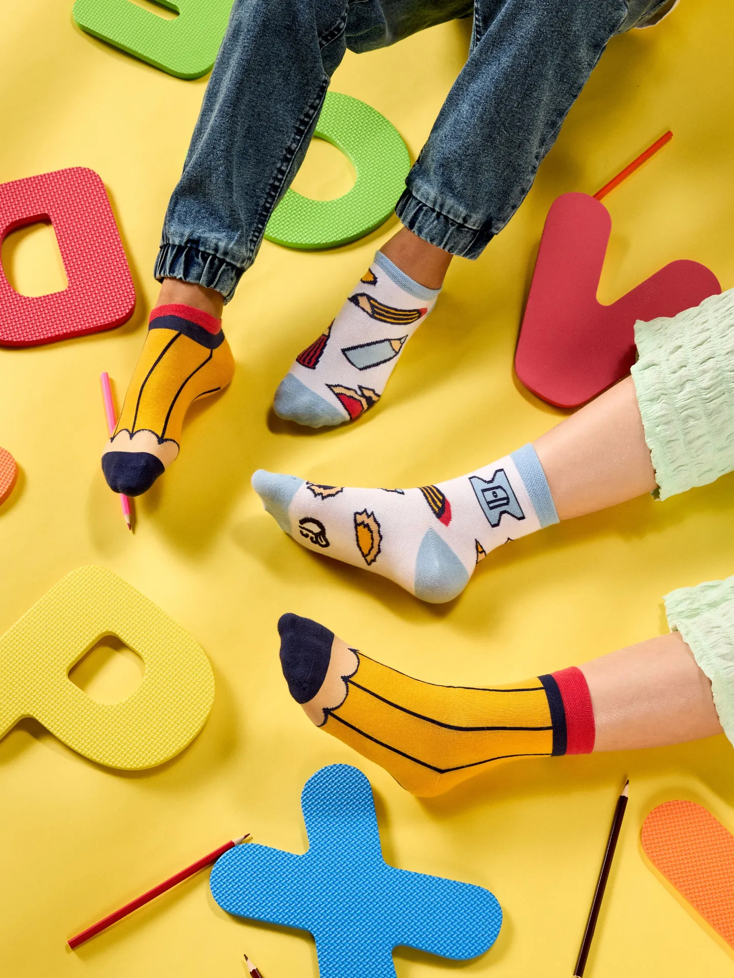 Lustige Kindersocken Bleistift - Image 6