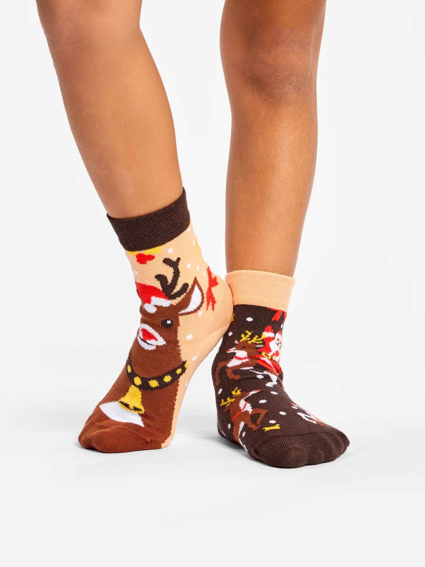 Lustige Kindersocken Rentier & Weihnachtsmann - Image 2