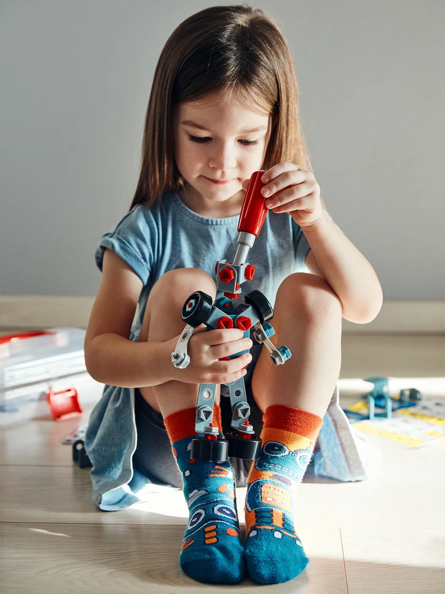 Lustige Kindersocken Roboter - Image 3