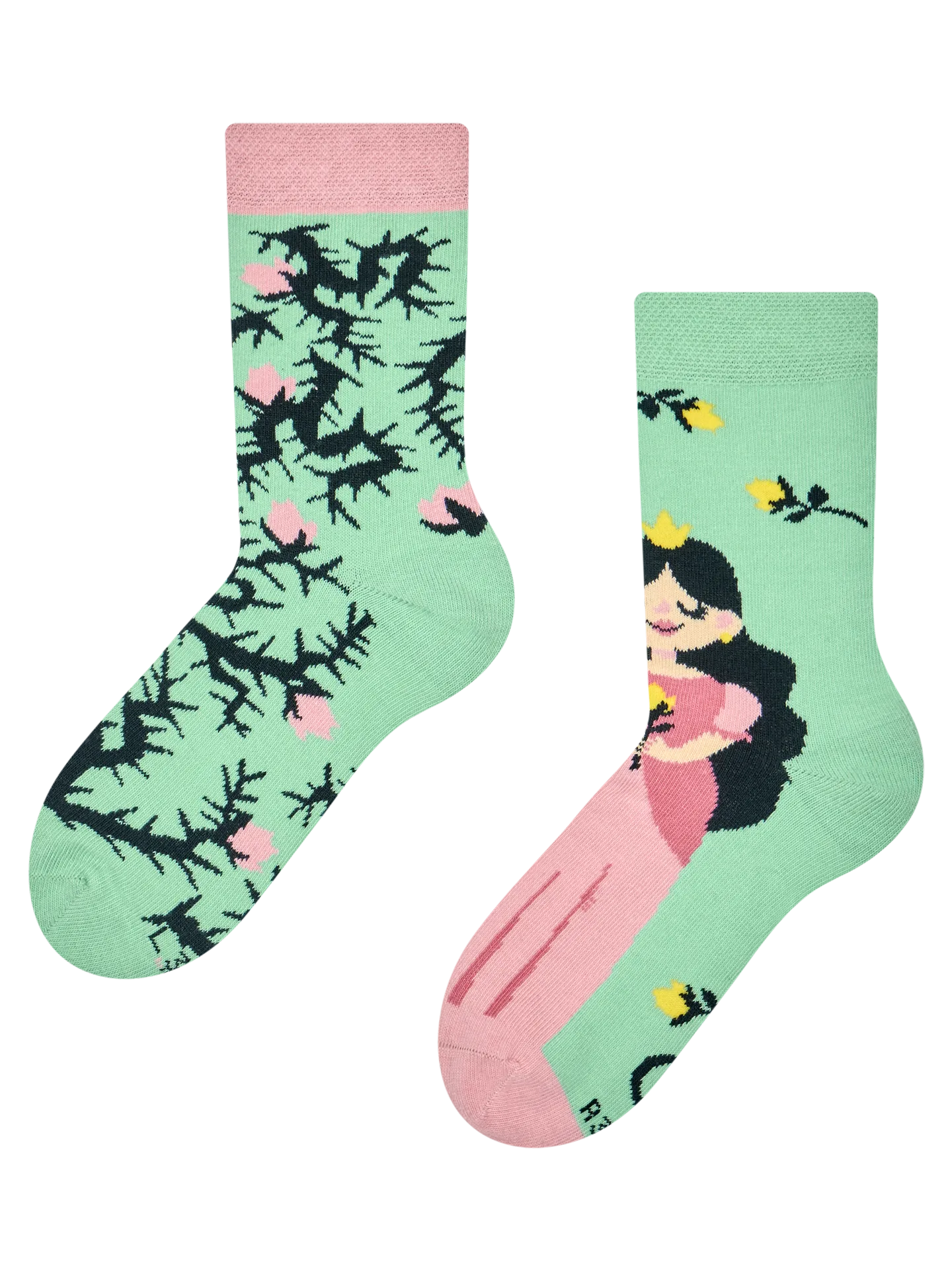 Lustige Kindersocken Rosa Prinzessin