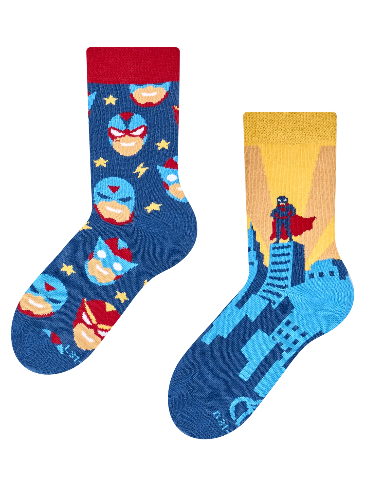 Lustige Kindersocken Superheld