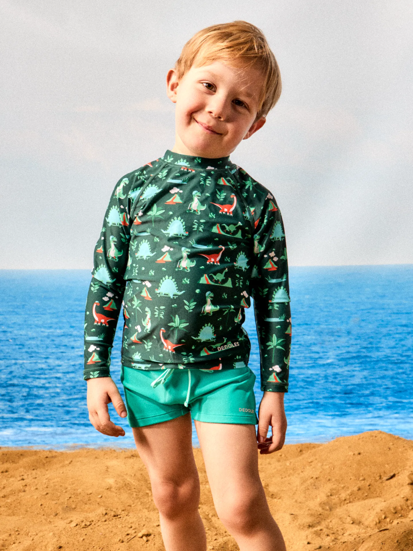 UV-Schutz-Schwimmshirt für Kinder Dino-Skatepark - Image 2