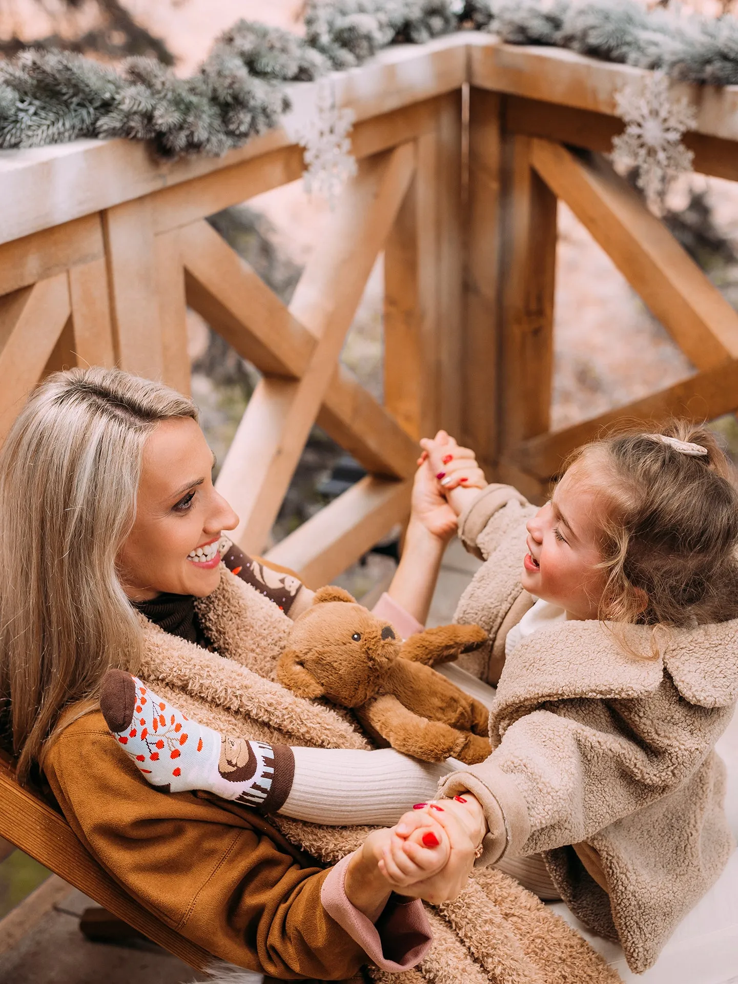 Lustige warme Socken für Kinder Bär im Winter - Image 3