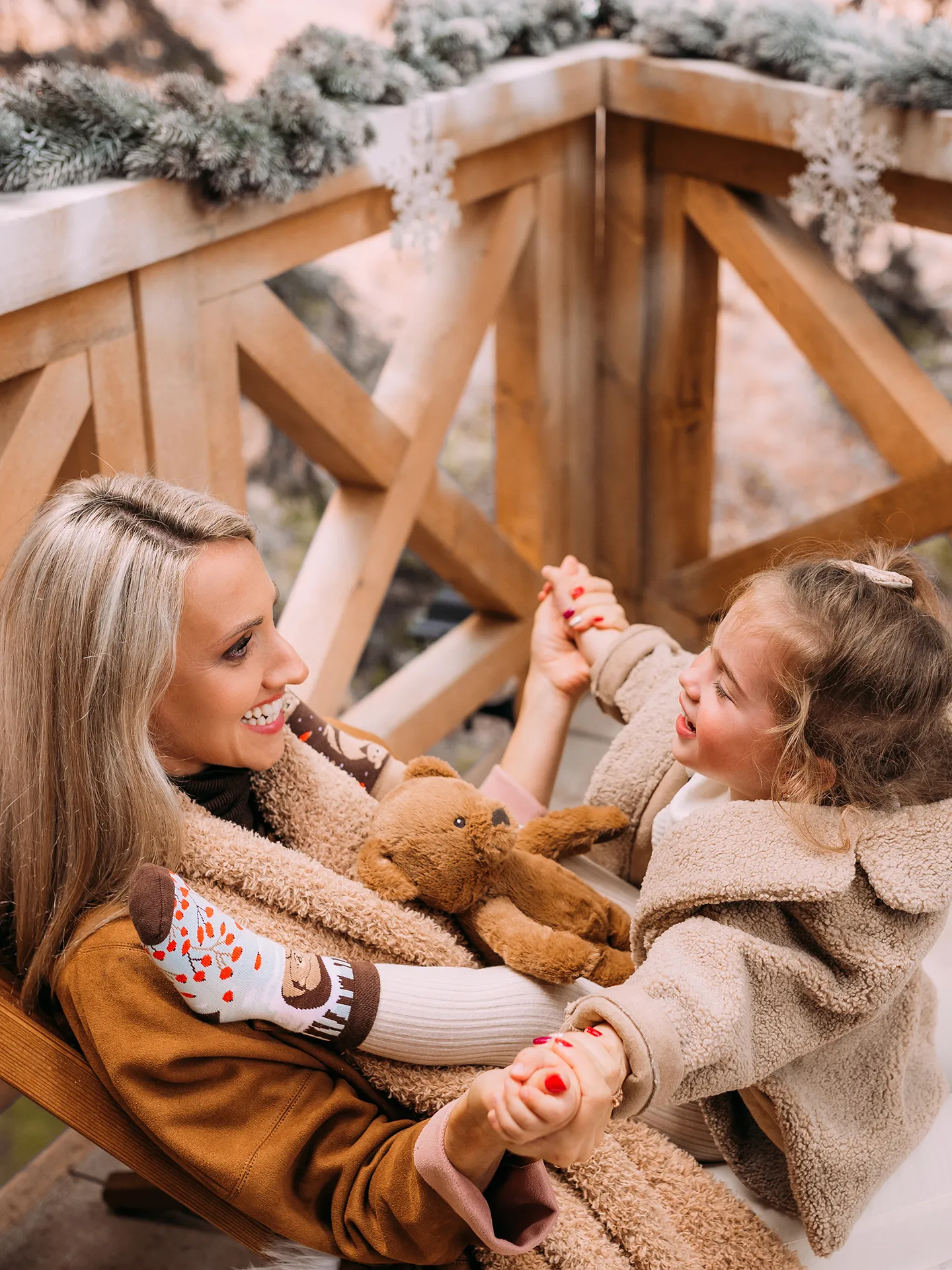 Lustige warme Socken für Kinder Bär im Winter - Image 2