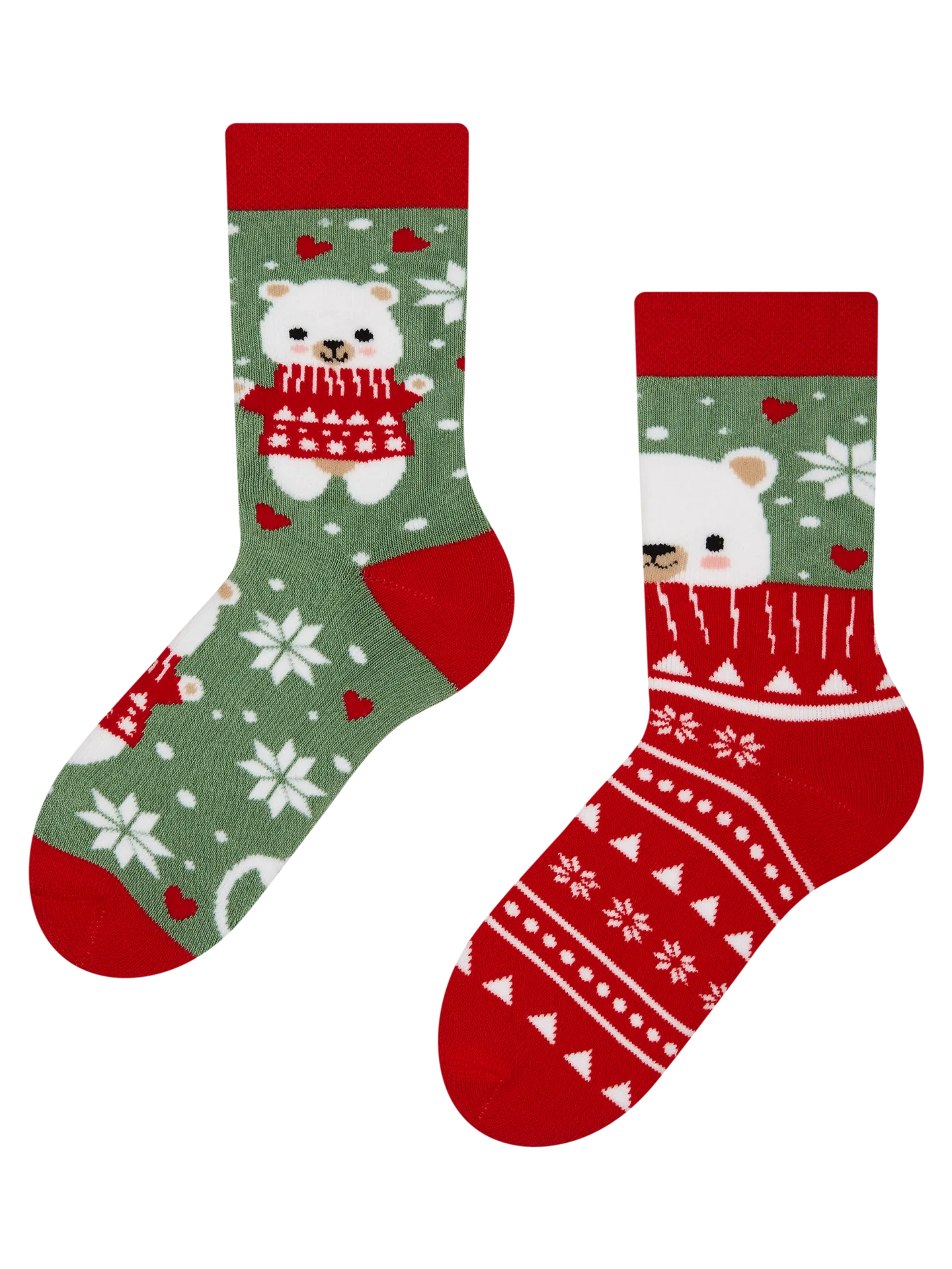 Lustige warme Socken für Kinder Bär mit Schal