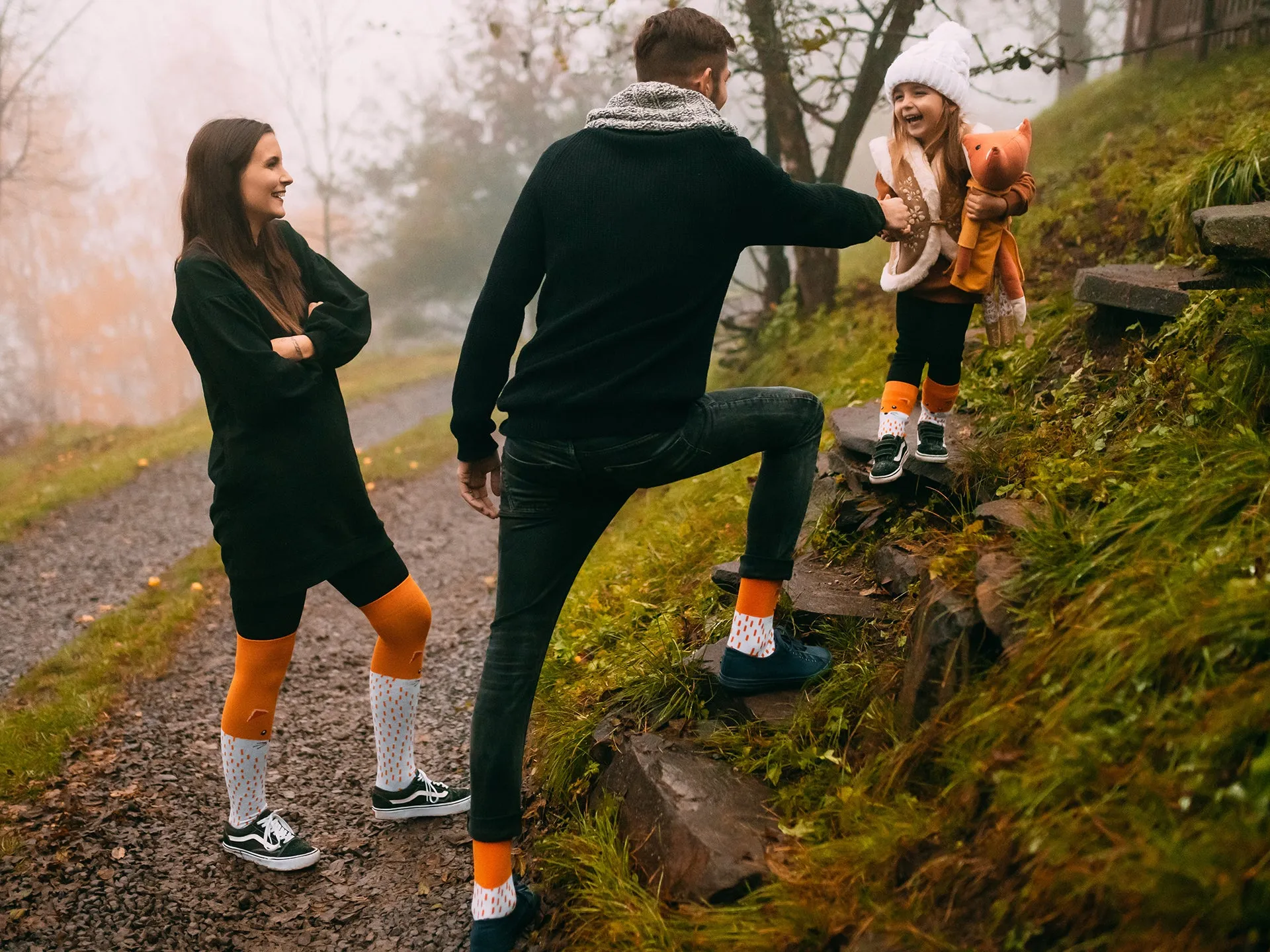 Lustige warme Socken für Kinder Flauschiger Fuchs - Image 3