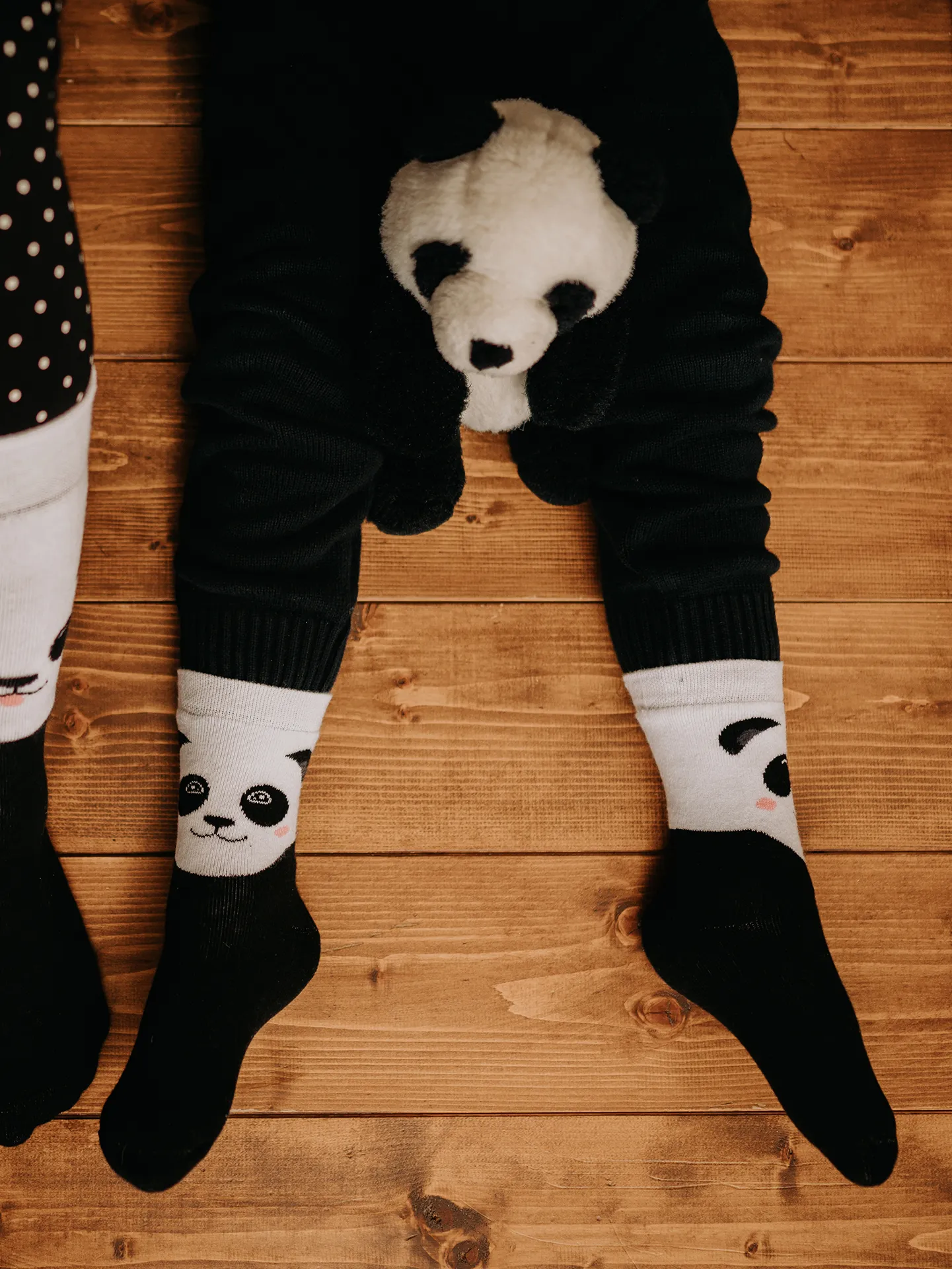 Lustige warme Socken für Kinder Glücklicher Panda - Image 2