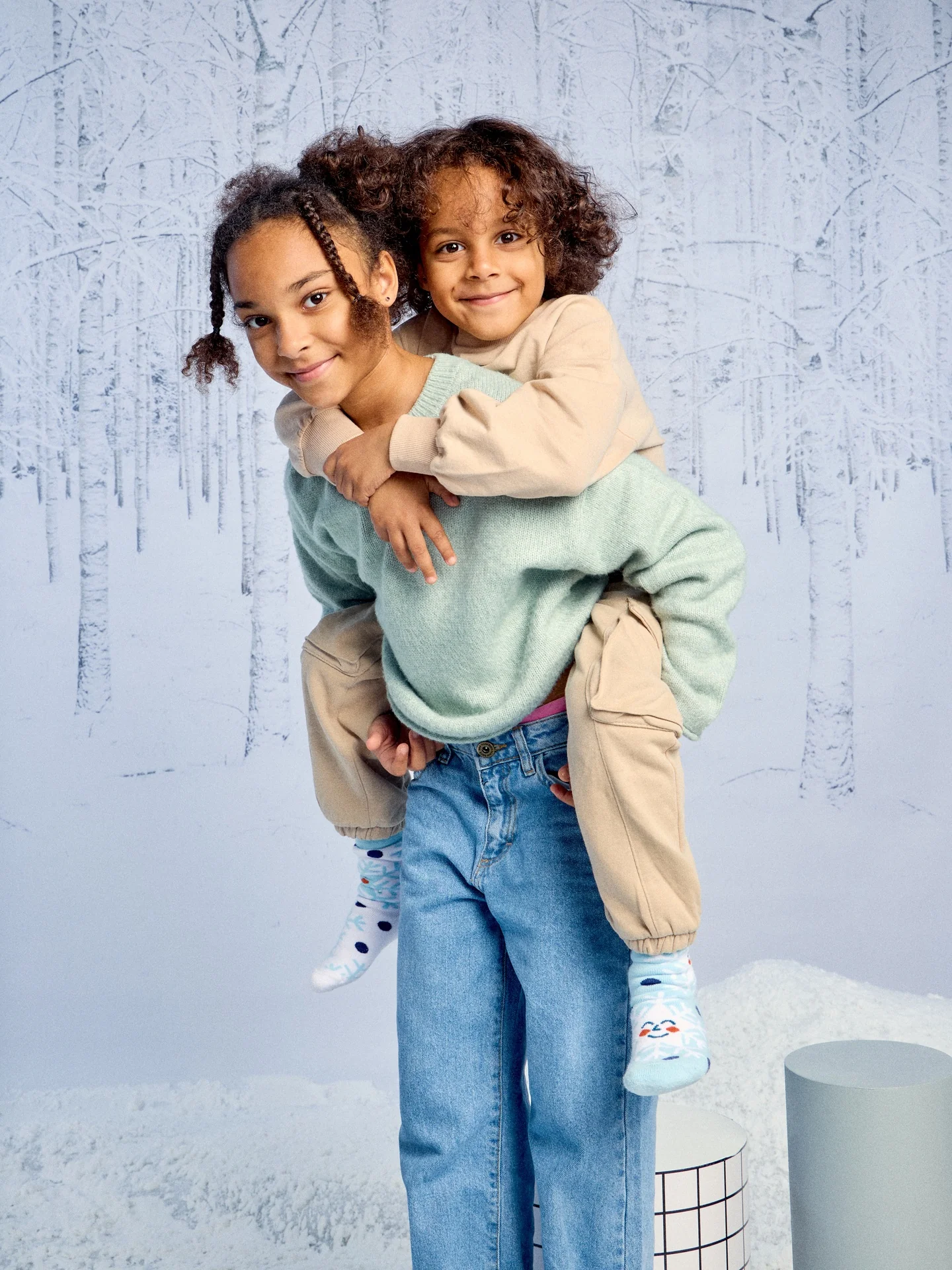 Lustige warme Socken für Kinder Glückliche Schneeflocken - Image 3