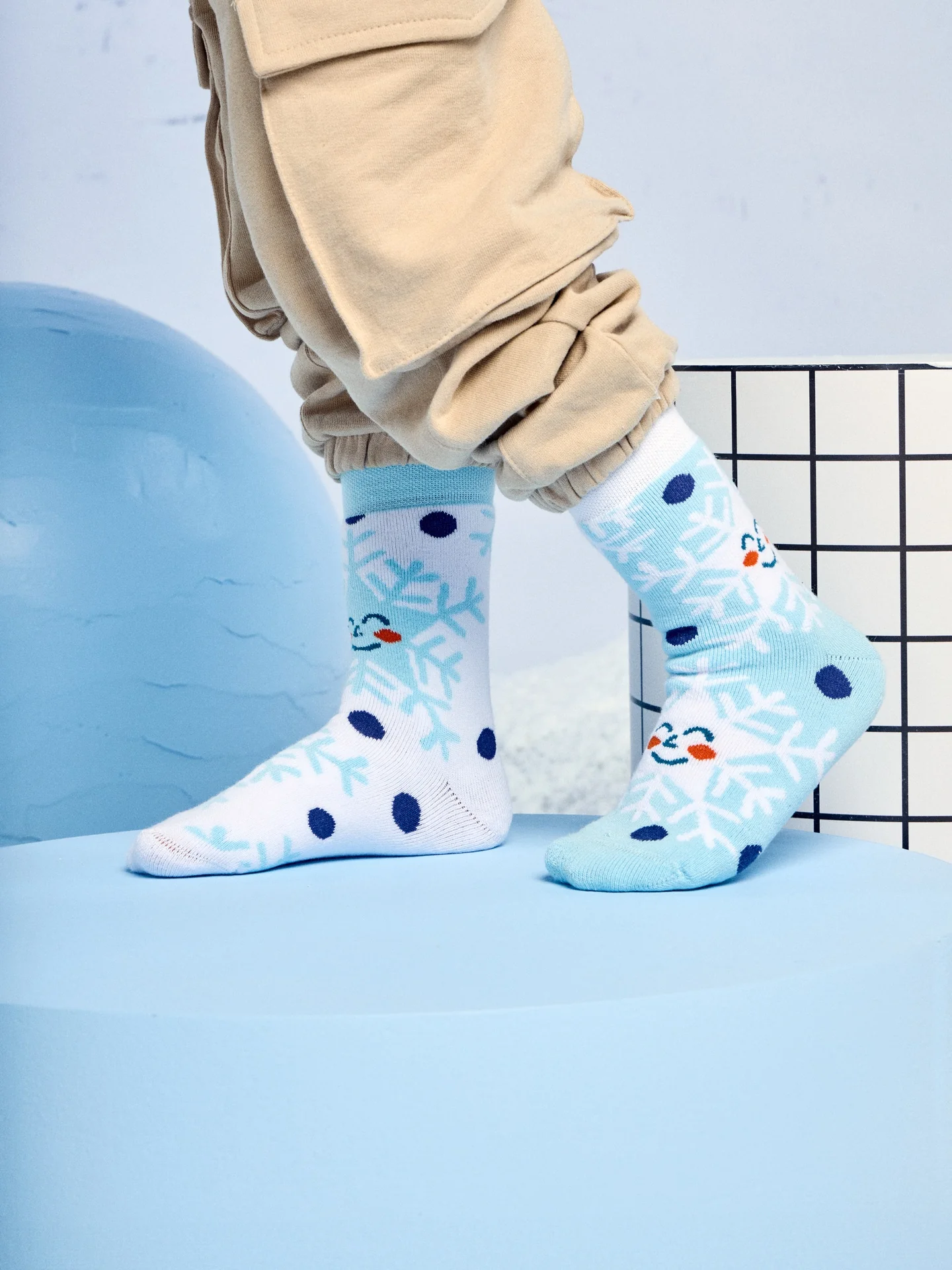 Lustige warme Socken für Kinder Glückliche Schneeflocken - Image 6