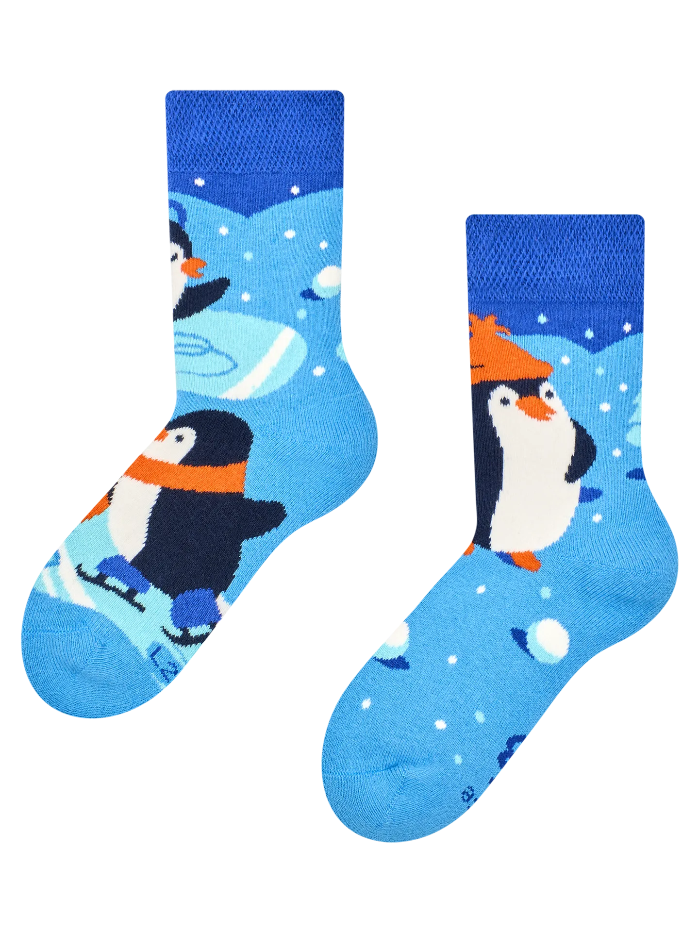 Warme Kindersocken Eislaufende Pinguine