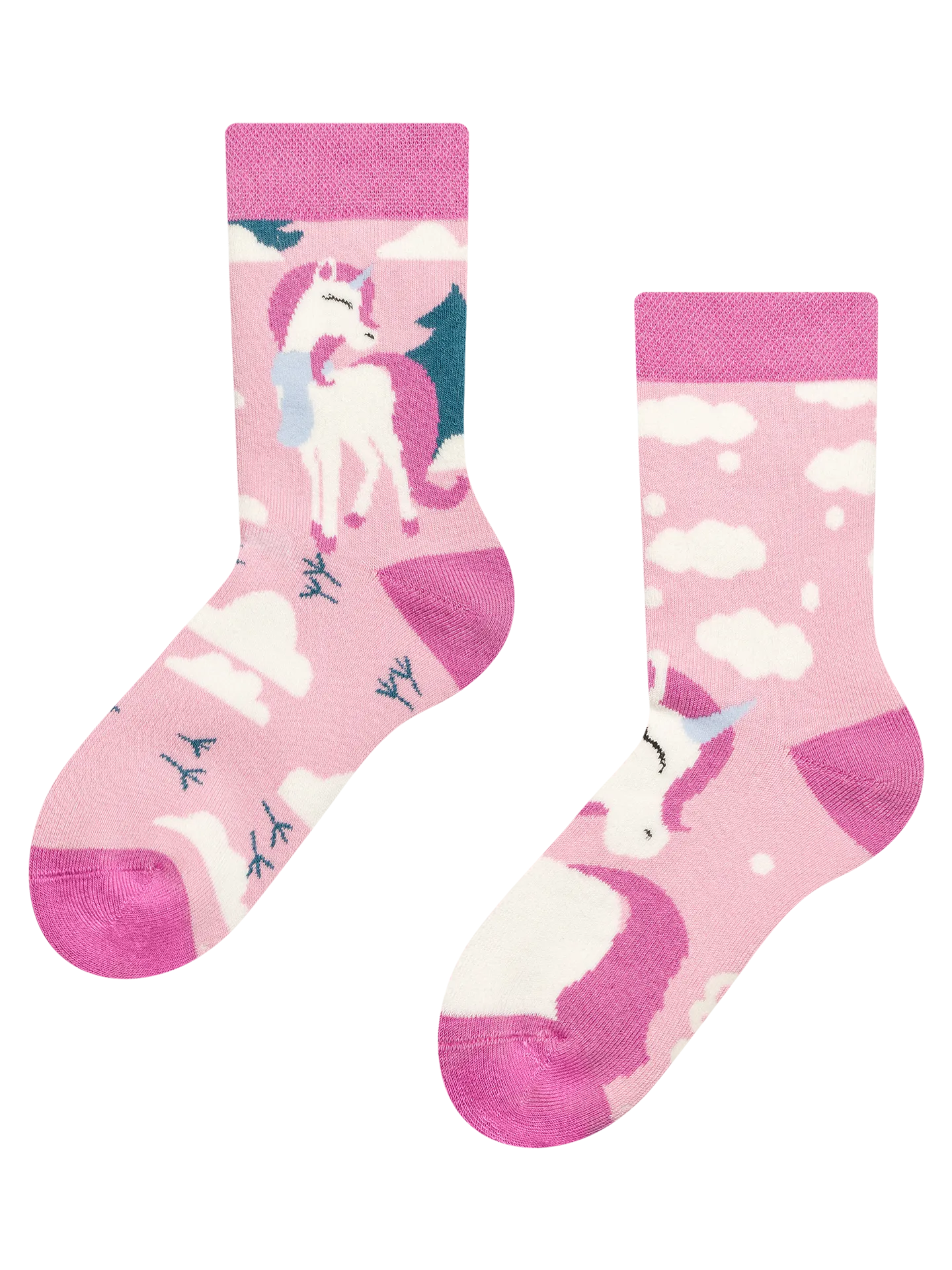 Lustige warme Socken für Kinder Einhorn mit Schal