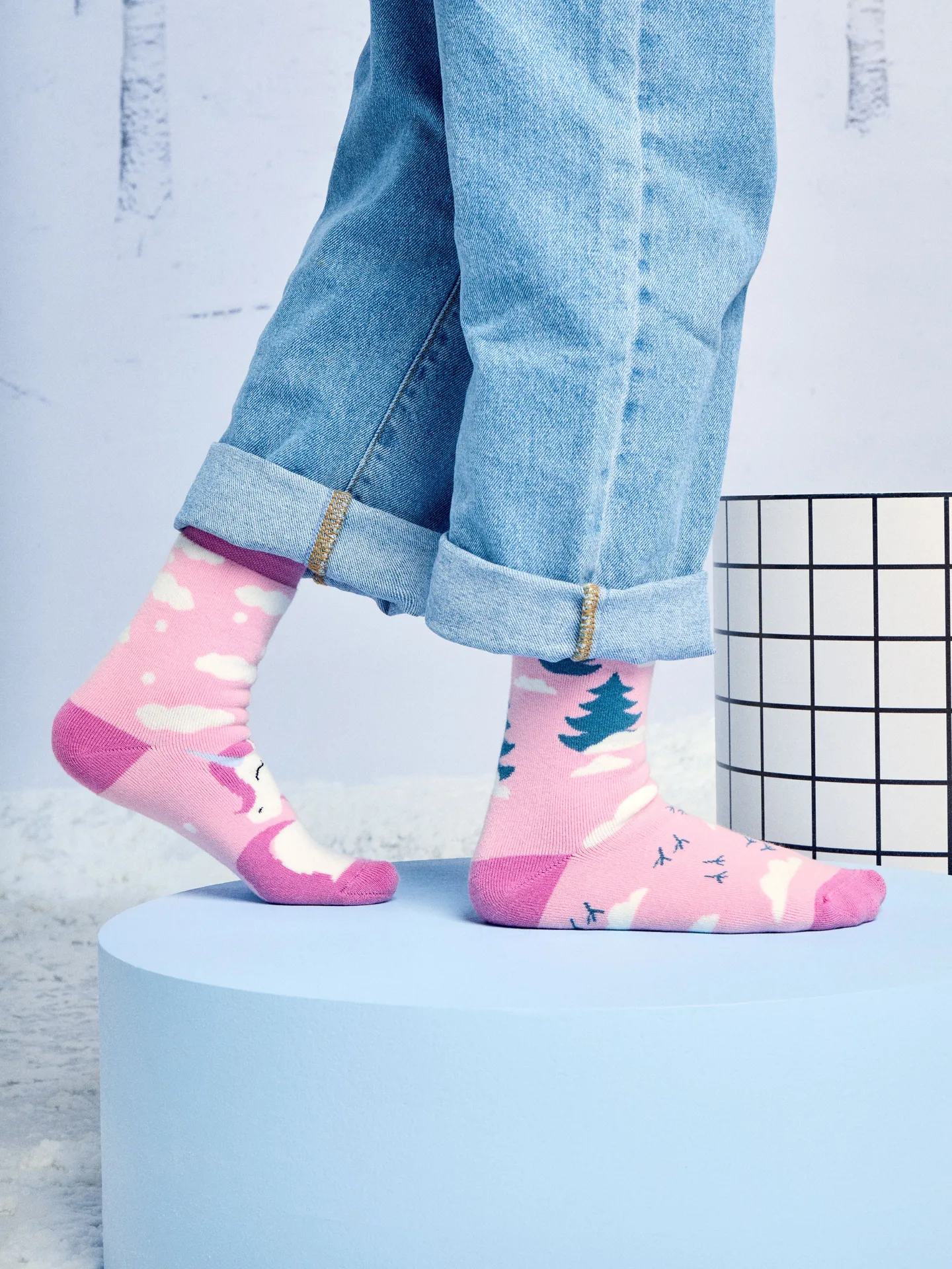 Lustige warme Socken für Kinder Einhorn mit Schal - Image 4