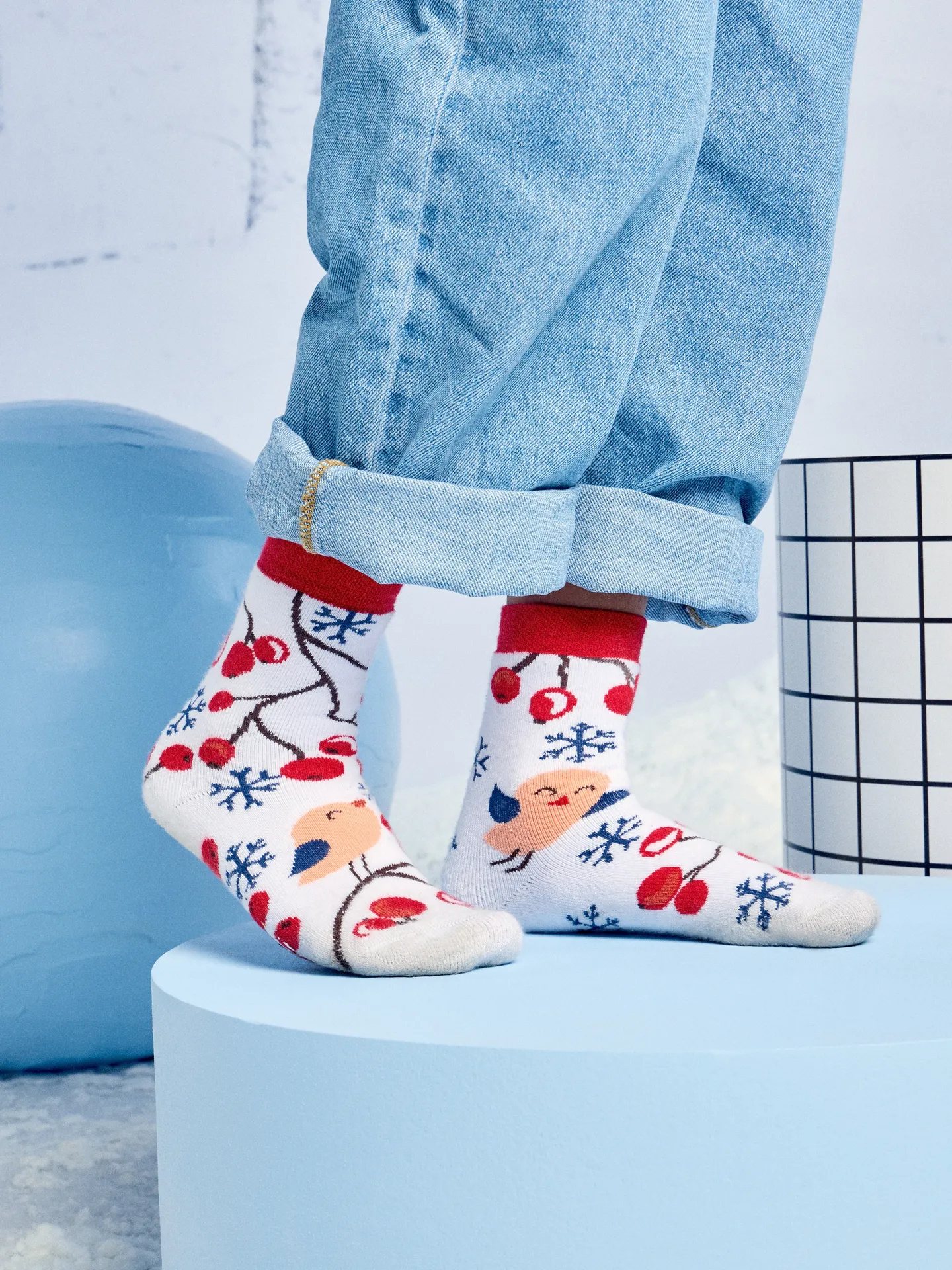 Lustige warme Socken für Kinder Winterbeeren - Image 4