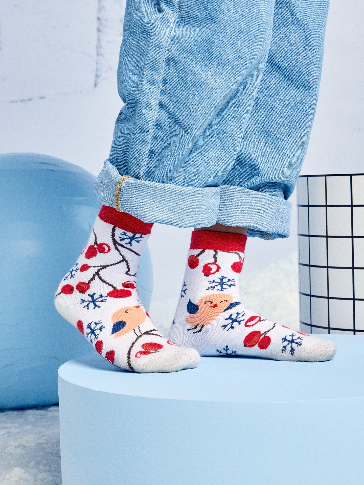 Lustige warme Socken für Kinder Winterbeeren - Image 2