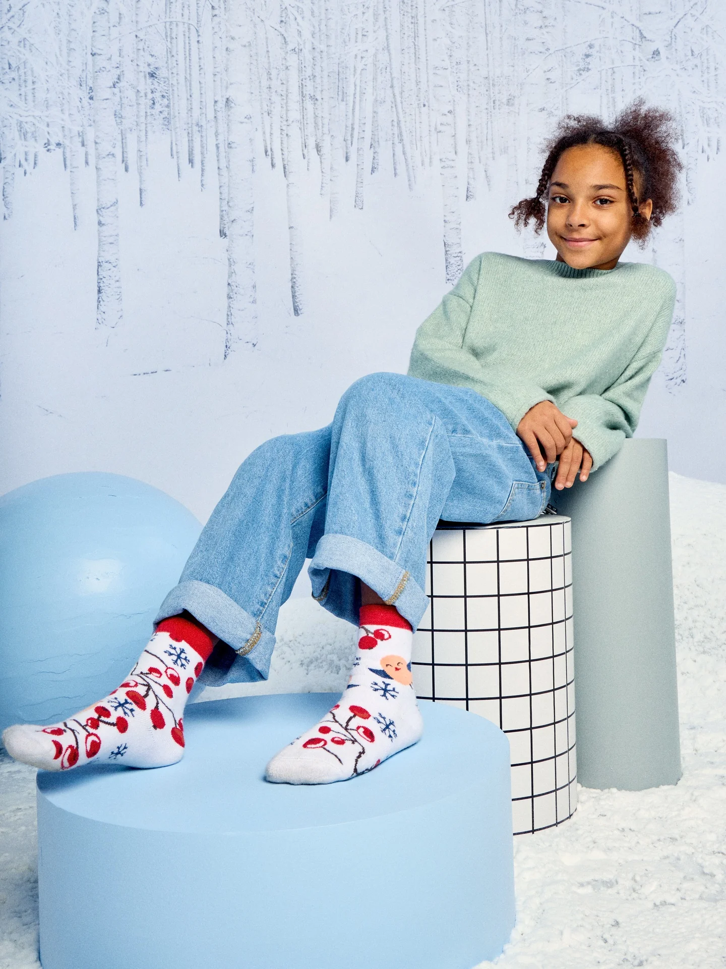 Lustige warme Socken für Kinder Winterbeeren - Image 5
