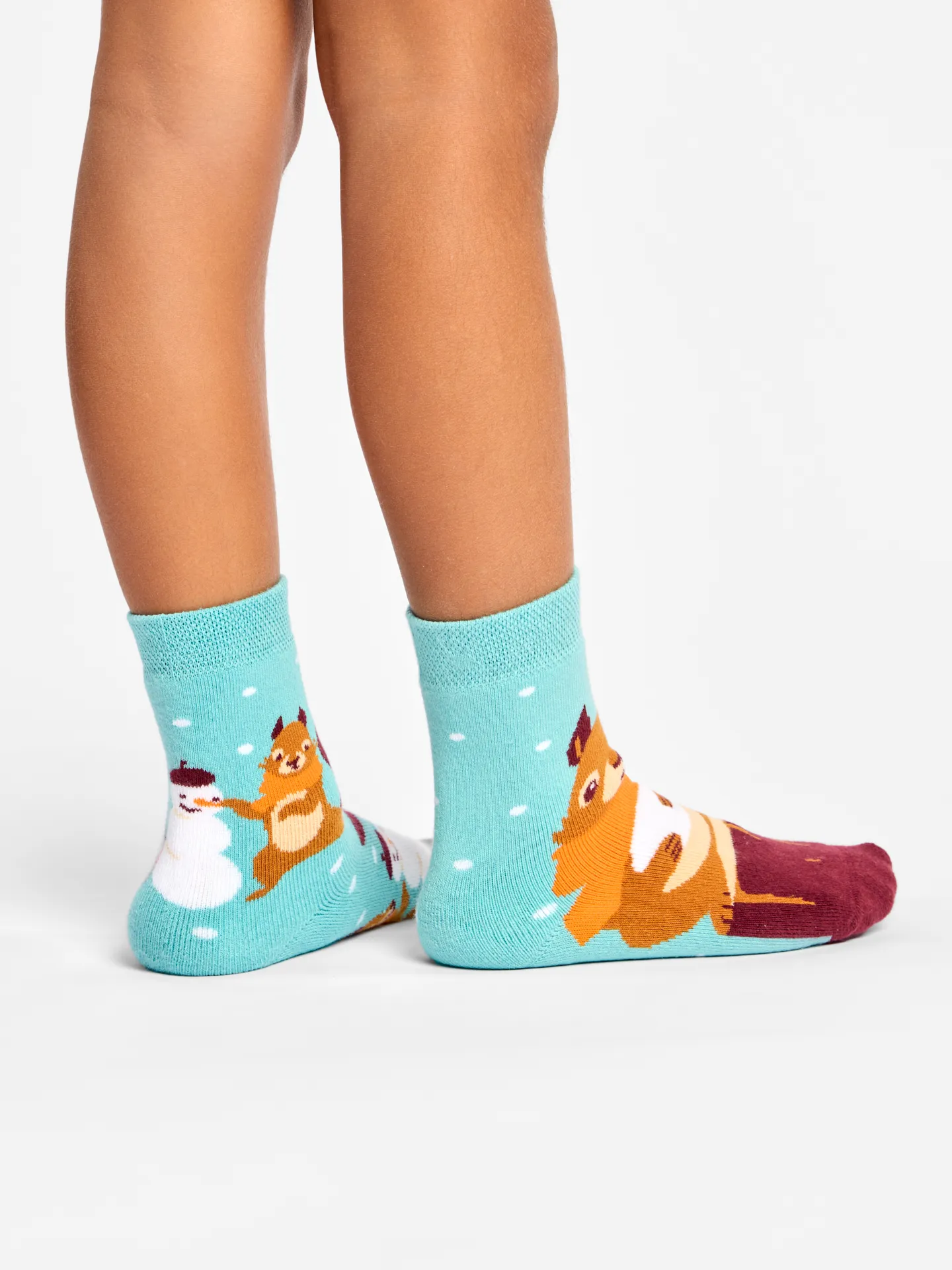 Lustige warme Socken für Kinder Wintereichhörnchen - Image 3