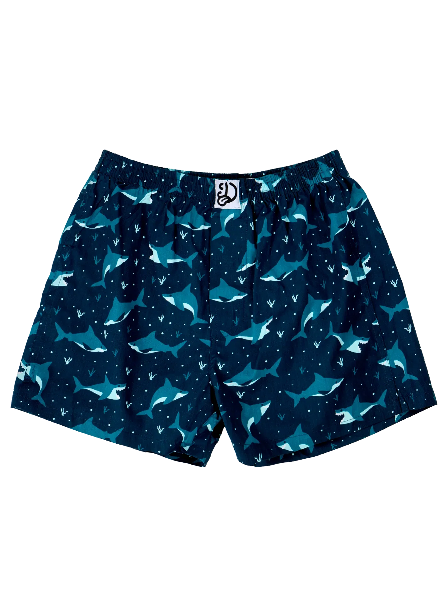 Lustige Shorts für Männer Blauer Hai