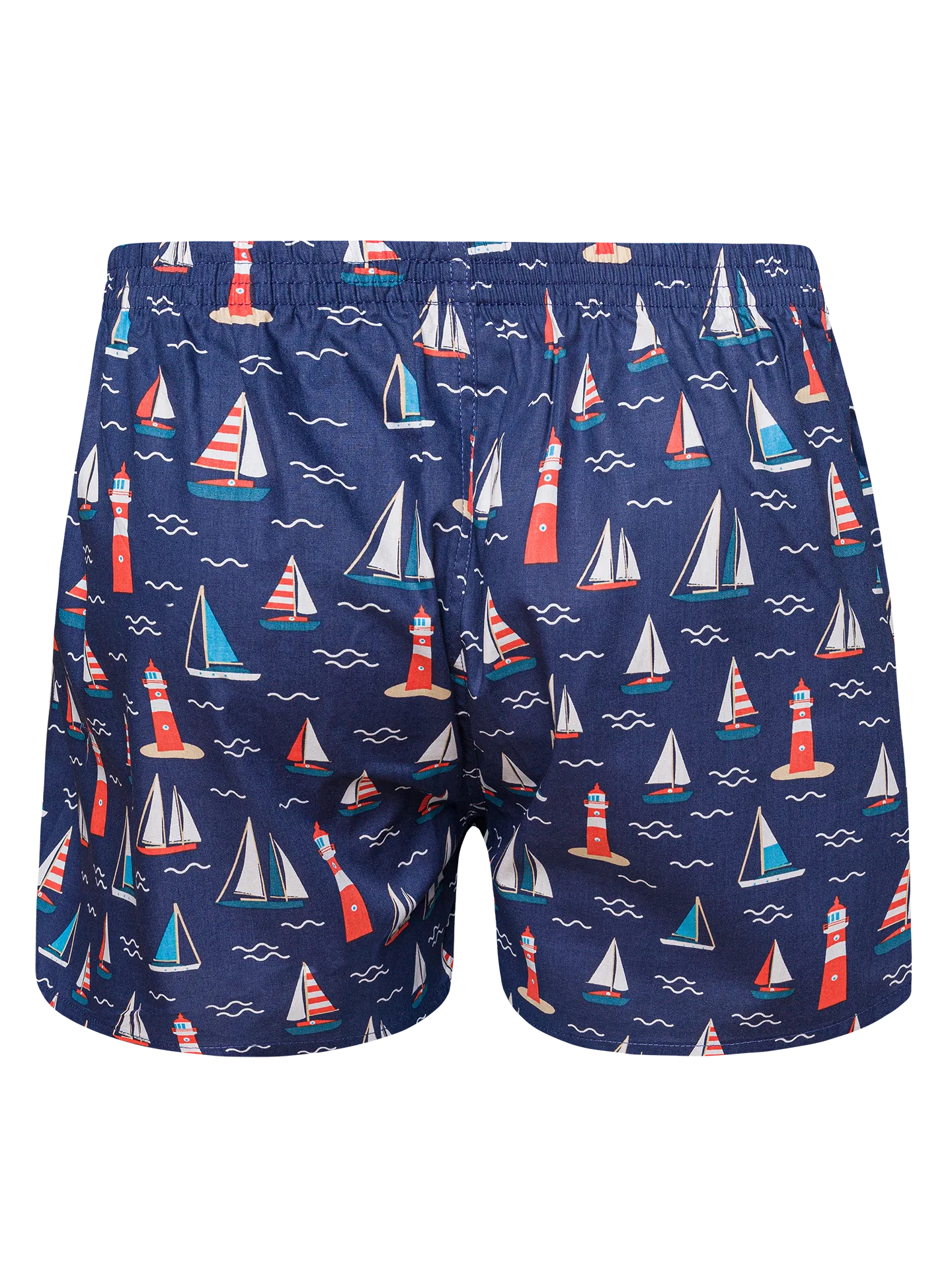 Shorts für Männer Leuchtturm und Segelboote - Image 2