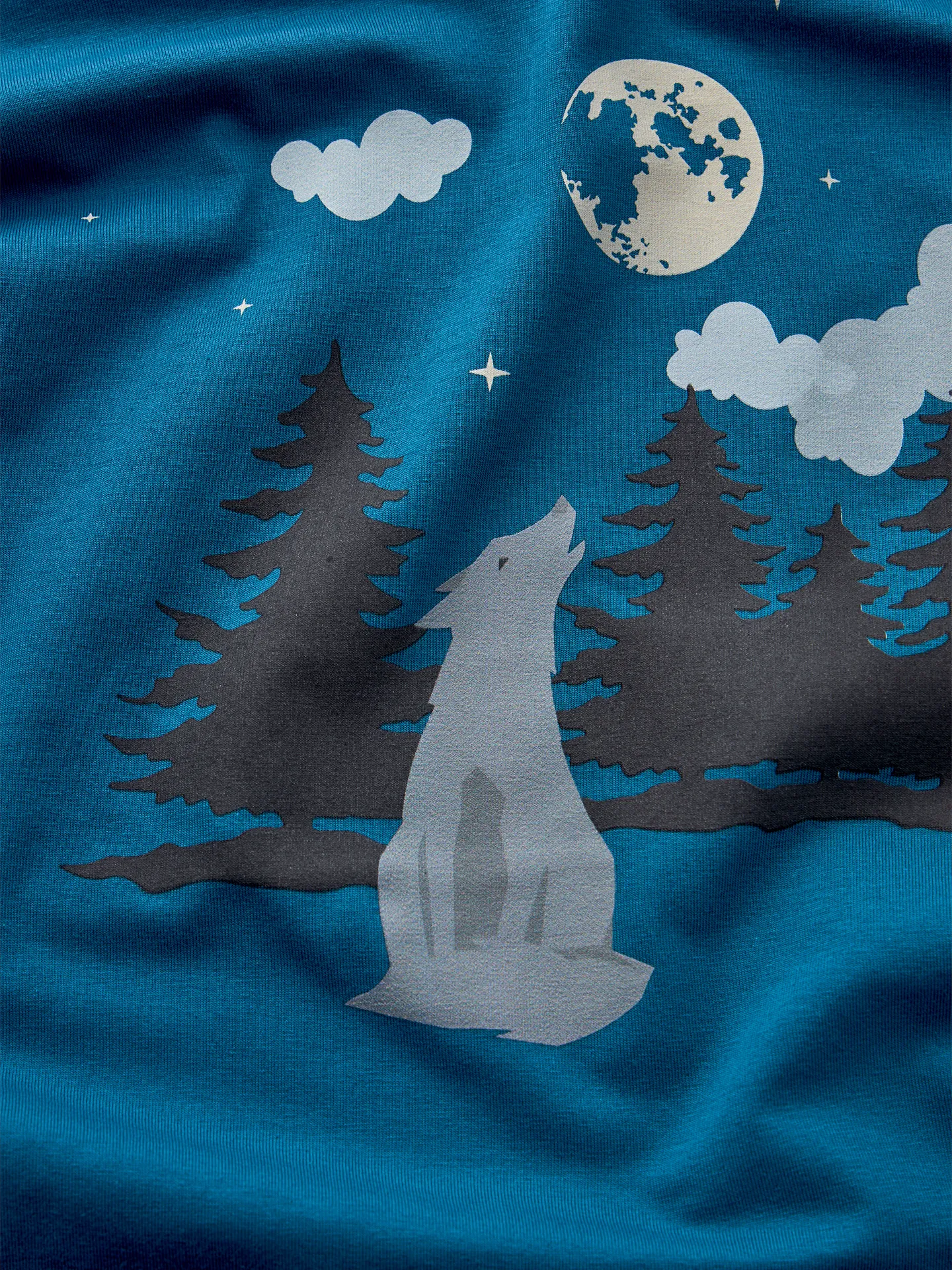 Lustiger Pyjama für Männer Wolf und Mond - Image 2