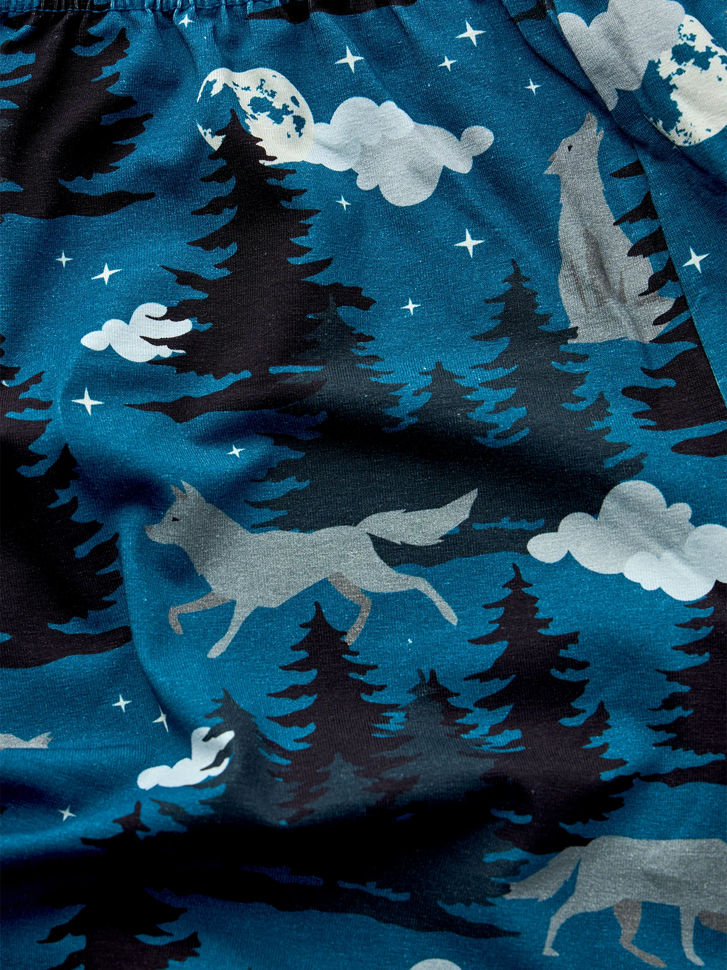 Lustiger Pyjama für Männer Wolf und Mond - Image 5