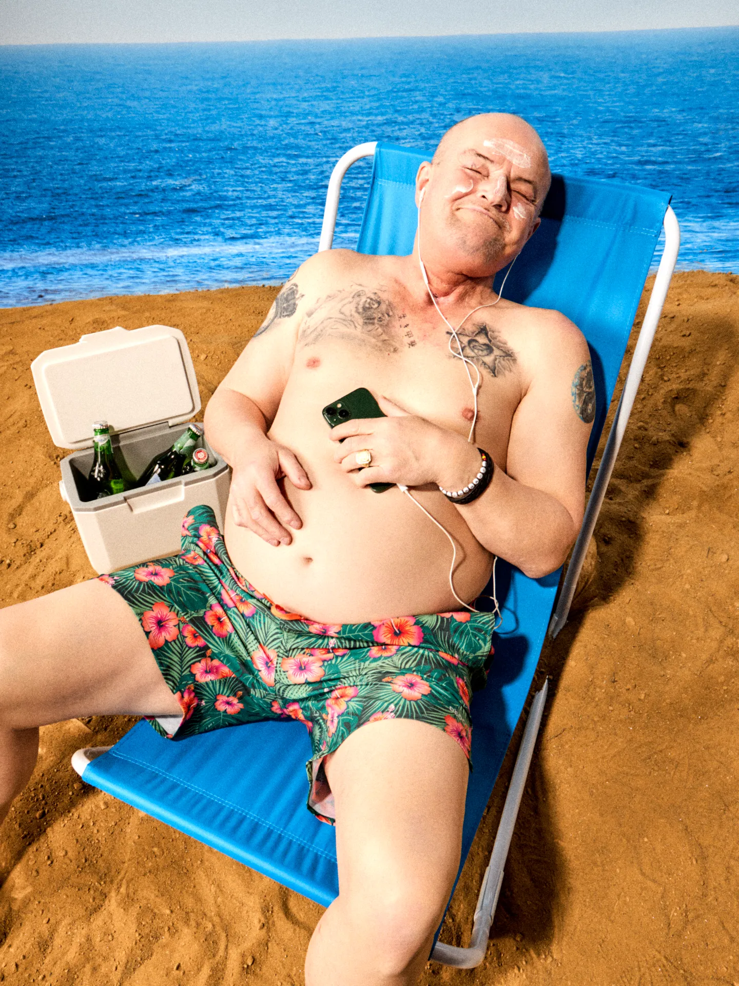 Lustige Badeshorts für Männer Hibiskus - Image 5