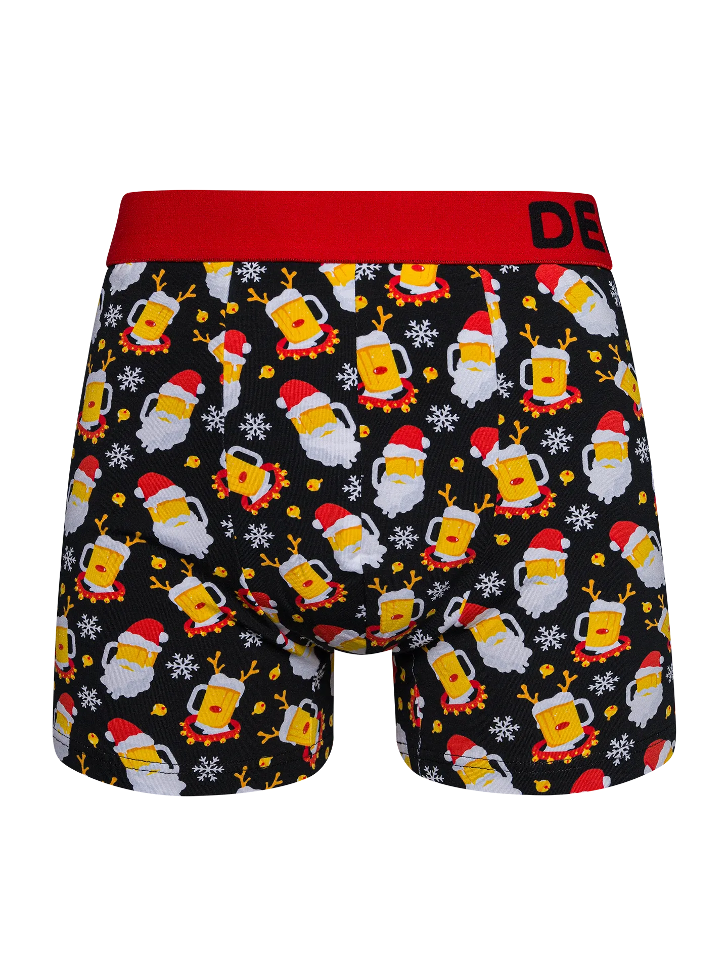 Lustige Boxershorts für Männer Bier-Weihnachtsmann