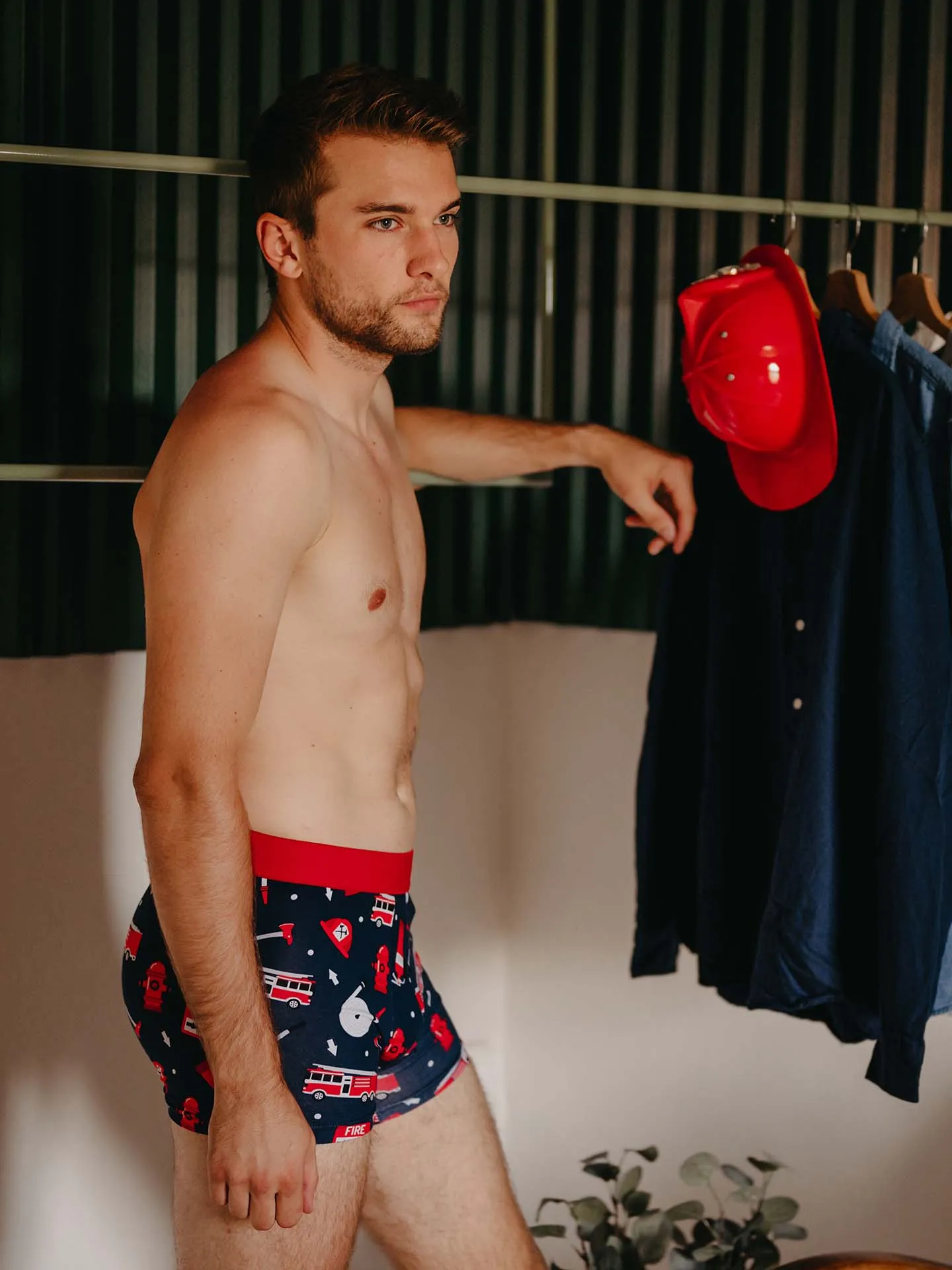 Lustige Boxershorts für Männer Feuerwehrmann - Image 5
