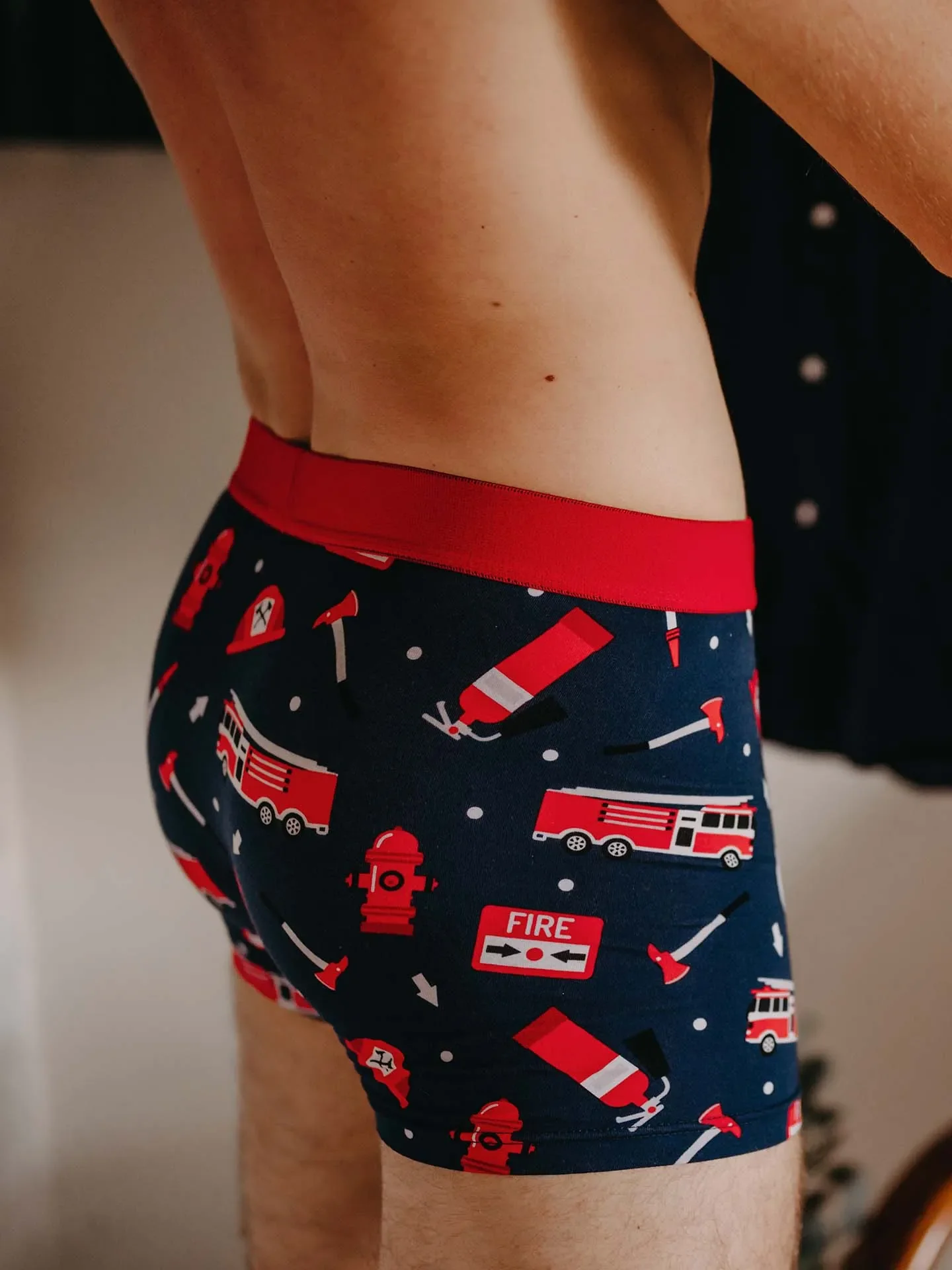 Lustige Boxershorts für Männer Feuerwehrmann - Image 6