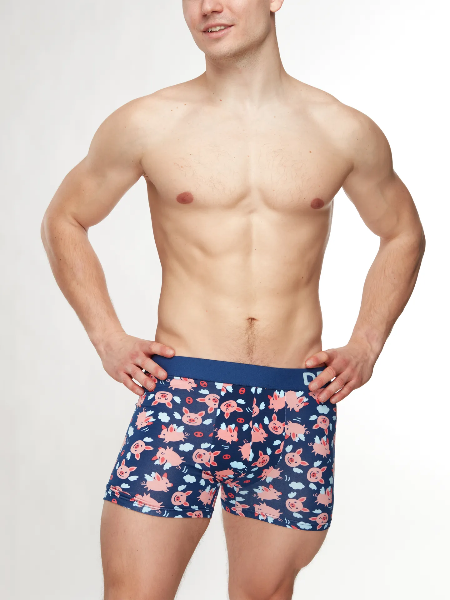 Lustige Boxershorts für Männer Fliegende Schweinchen - Image 3