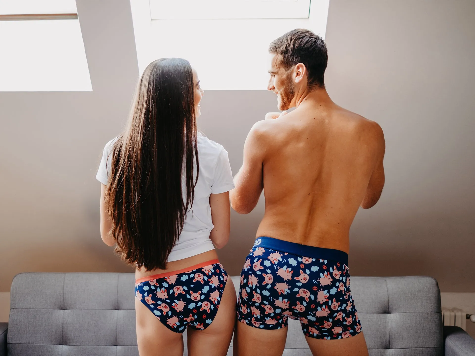 Lustige Boxershorts für Männer Fliegende Schweinchen - Image 7
